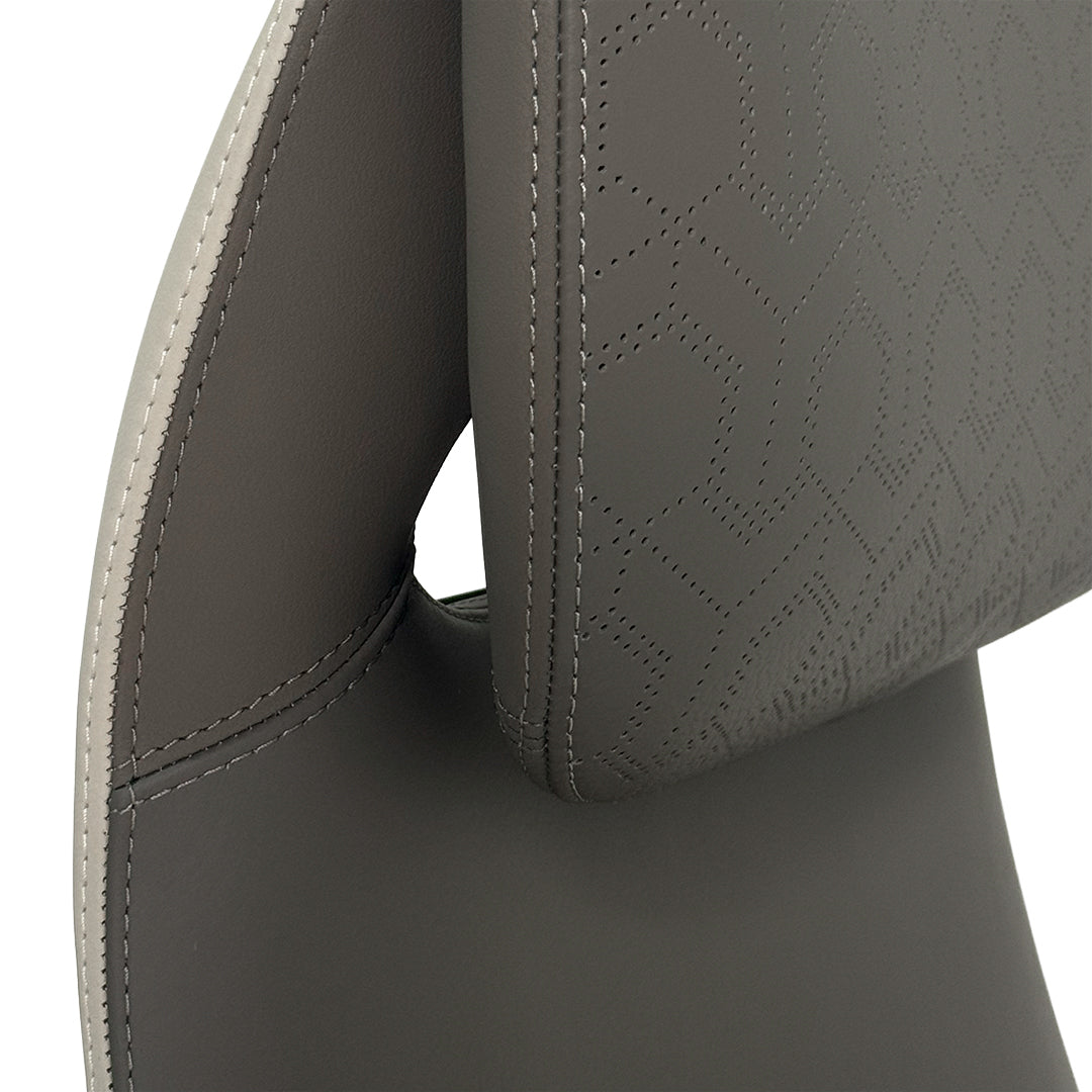 BEACON Nigel leather office chair with wheels, ergonomic design, adjustable height and armrests for comfortable workspace seating.