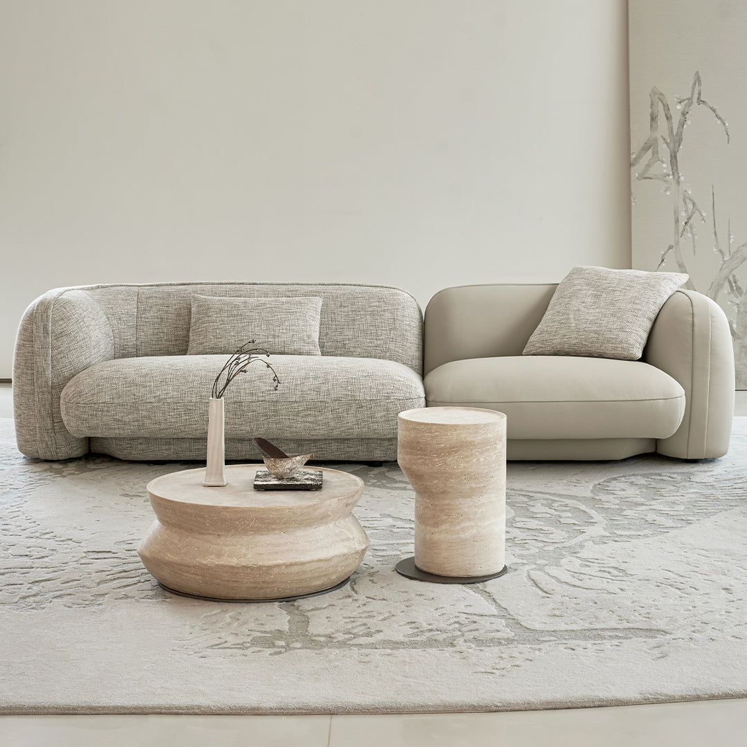 Pre-order 25 Days Delivery Nimbus Travertine Small Side Table BMCJ-BJ6070-SMALL -  Side Tables - ebarza Furniture UAE | Shop Modern Furniture in Abu Dhabi & Dubai - مفروشات ايبازرا في الامارات | تسوق اثاث عصري وديكورات مميزة في دبي وابوظبي