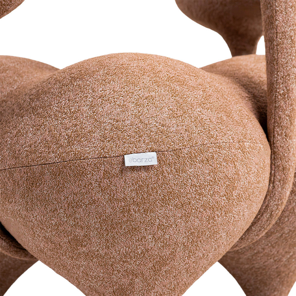 Brown BEACON Nodus Lounge Chair PZ-666-L with sleek design and padded seat for comfortable relaxation.