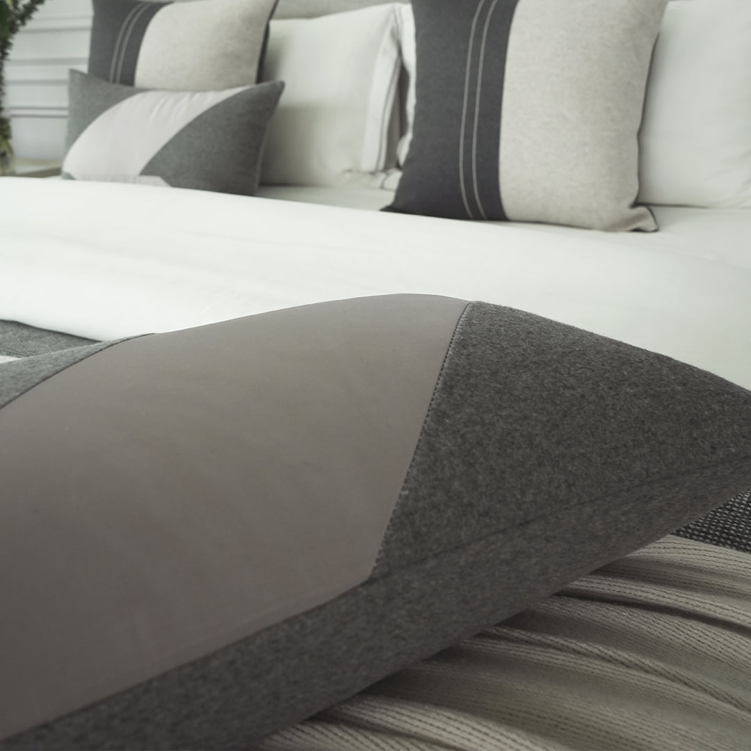 Nolan bedding set by BEACON featuring a stylish, patterned design on soft fabric for a cozy bedroom look.