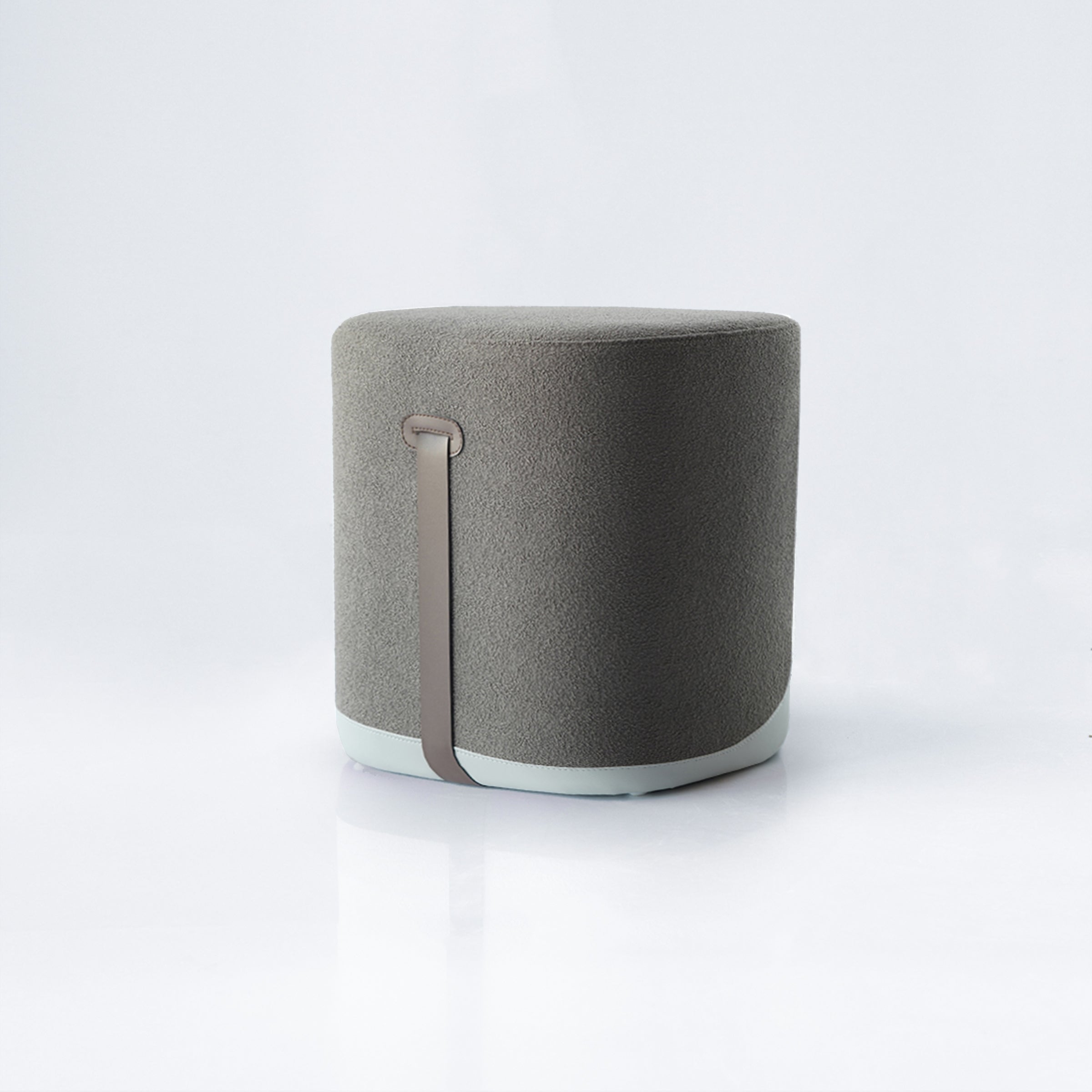 Fabric/PU Pouf MLL-A47-Grey -  Poufs - ebarza Furniture UAE | Shop Modern Furniture in Abu Dhabi & Dubai - مفروشات ايبازرا في الامارات | تسوق اثاث عصري وديكورات مميزة في دبي وابوظبي