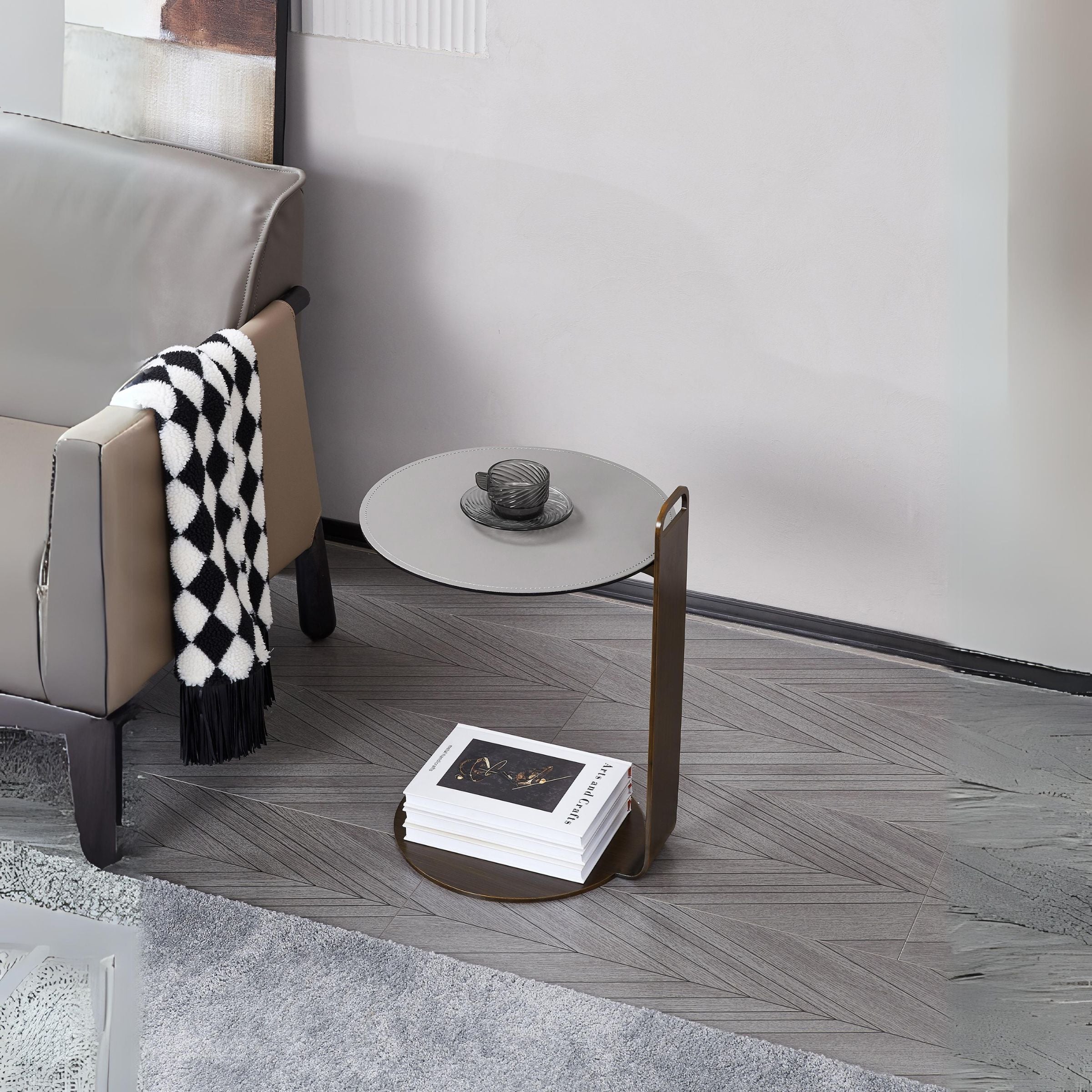 BEACON Nook Side Table MLL-D115 in wood finish, featuring a compact, modern design with a flat top and sturdy legs.