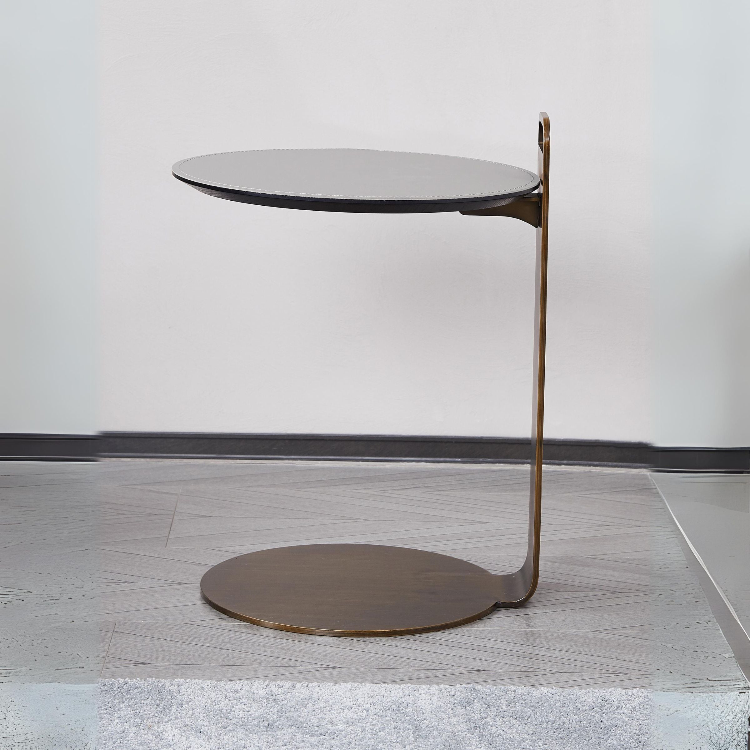 BEACON Nook Side Table MLL-D115 with wooden surface and sleek design, ideal for living room or bedroom decor.