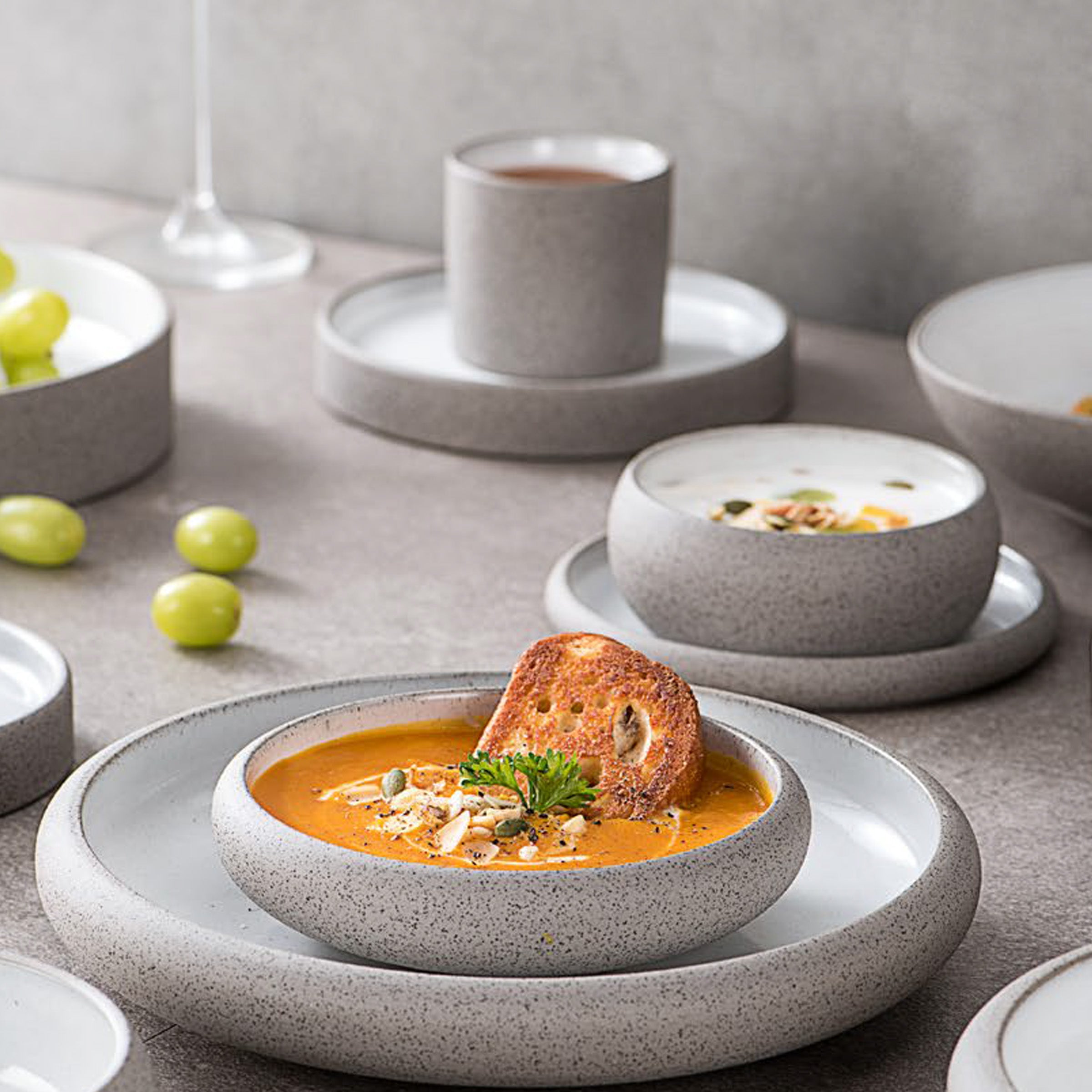 Nordic Western round plate by Beacon, 14cm diameter, white ceramic tableware with a subtle decorative pattern.