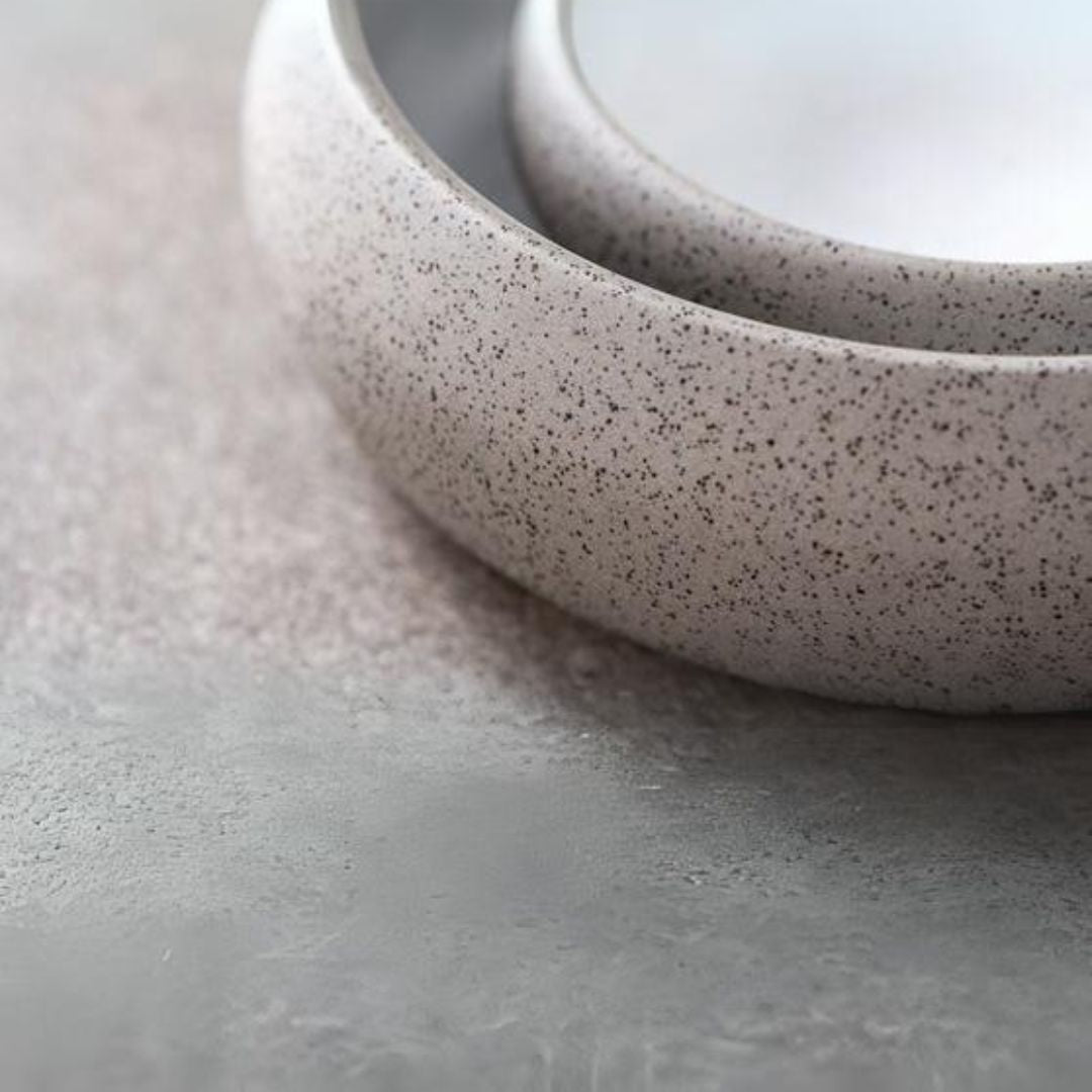 BEACON Nordic Western round plate measuring 3.75 inches, featuring a modern design and durable ceramic material.