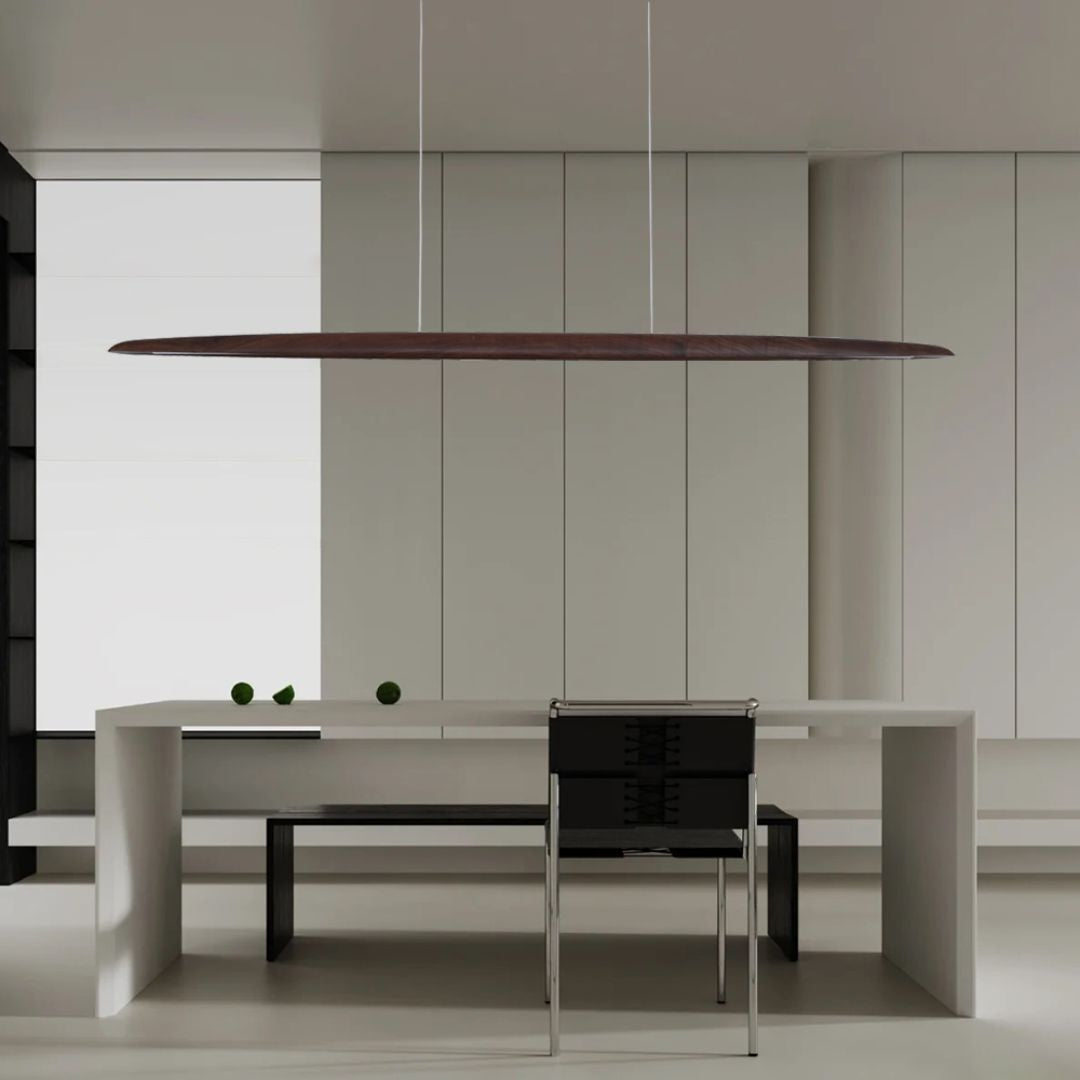 OakAura LED Linear Light Pendant Lamp - MYCP-WP-Walnut-1600 -  Pendant Lamps - ebarza Furniture UAE | Shop Modern Furniture in Abu Dhabi & Dubai - مفروشات ايبازرا في الامارات | تسوق اثاث عصري وديكورات مميزة في دبي وابوظبي
