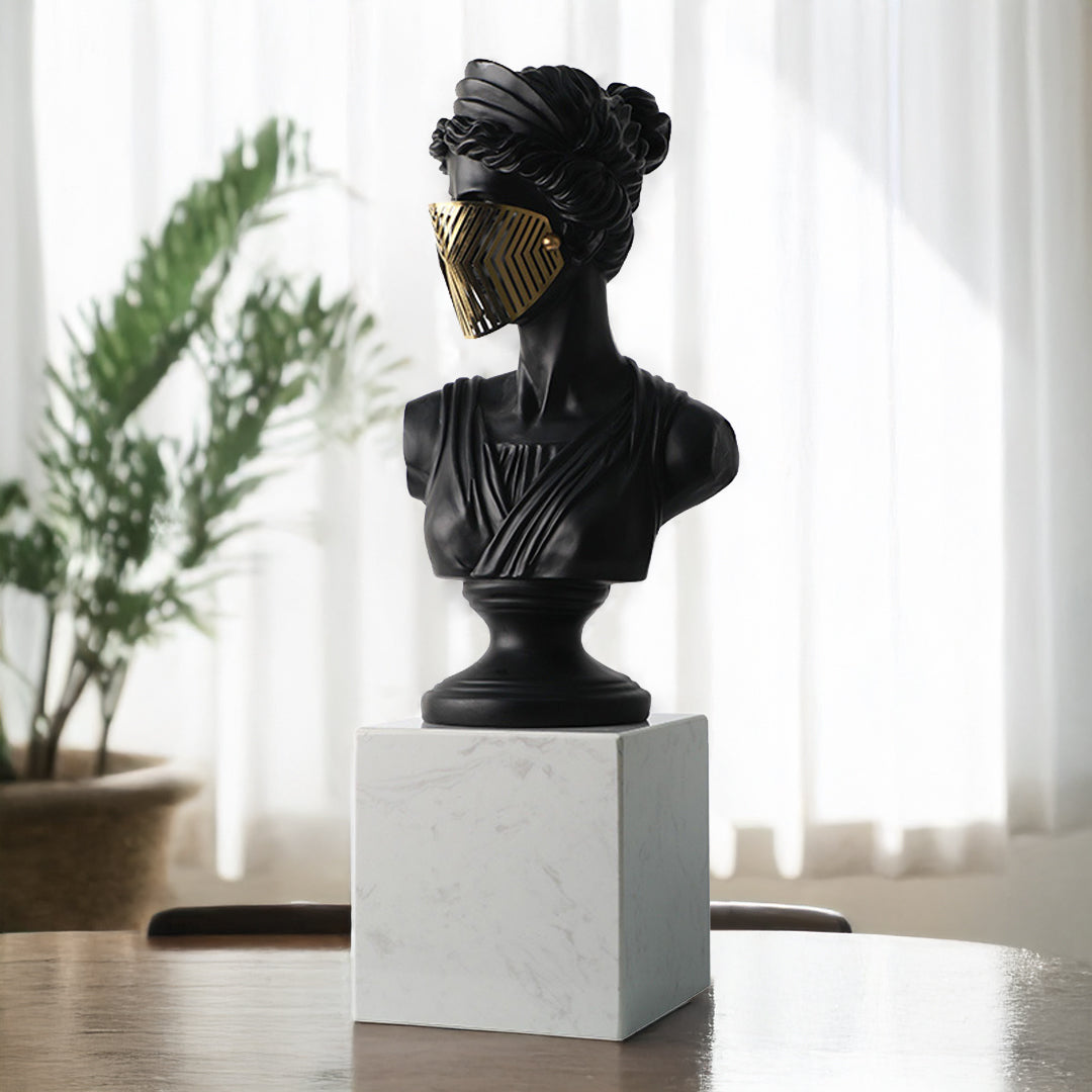 Obscura Head Sculpture home decor figurine by BEACON, detailed artistic head sculpture for stylish interior decoration