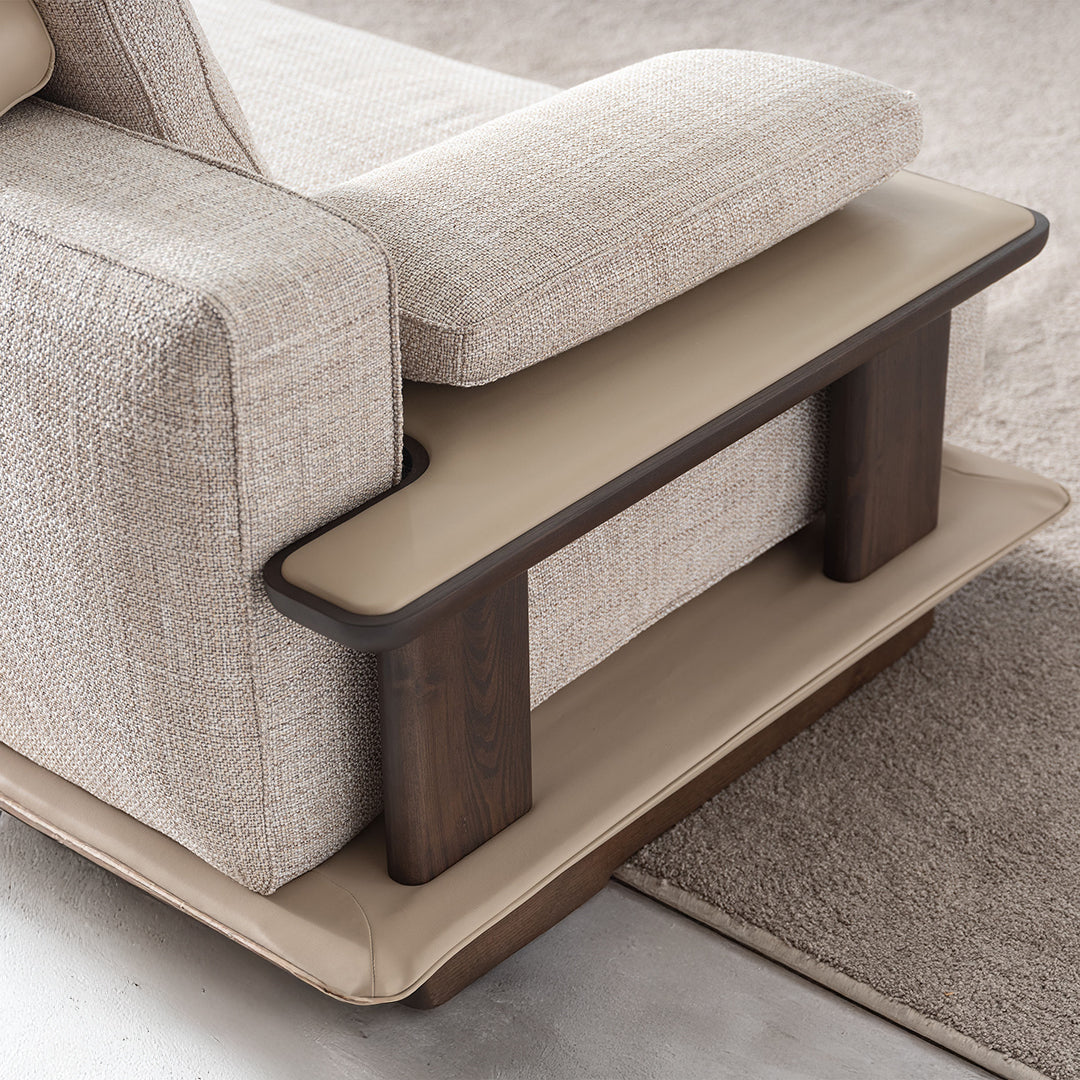 HOMAGE KOLTUK Odeon 4-Seater Sofa with plush fabric and modern design, shown in a stylish living room setting.