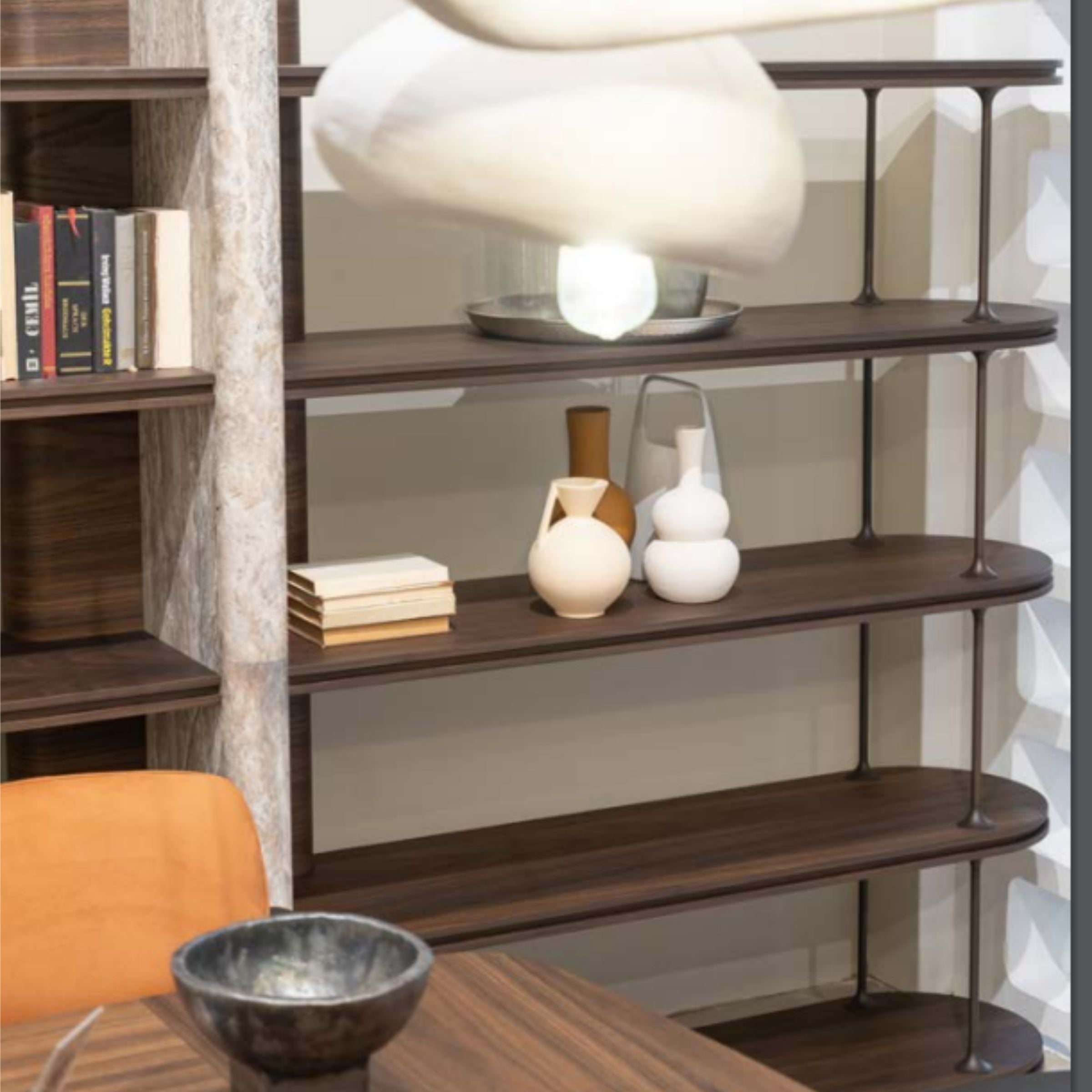 HOMAGE KOLTUK Odeon bookshelf OD-BS-001 with multiple shelves for home storage and organization.