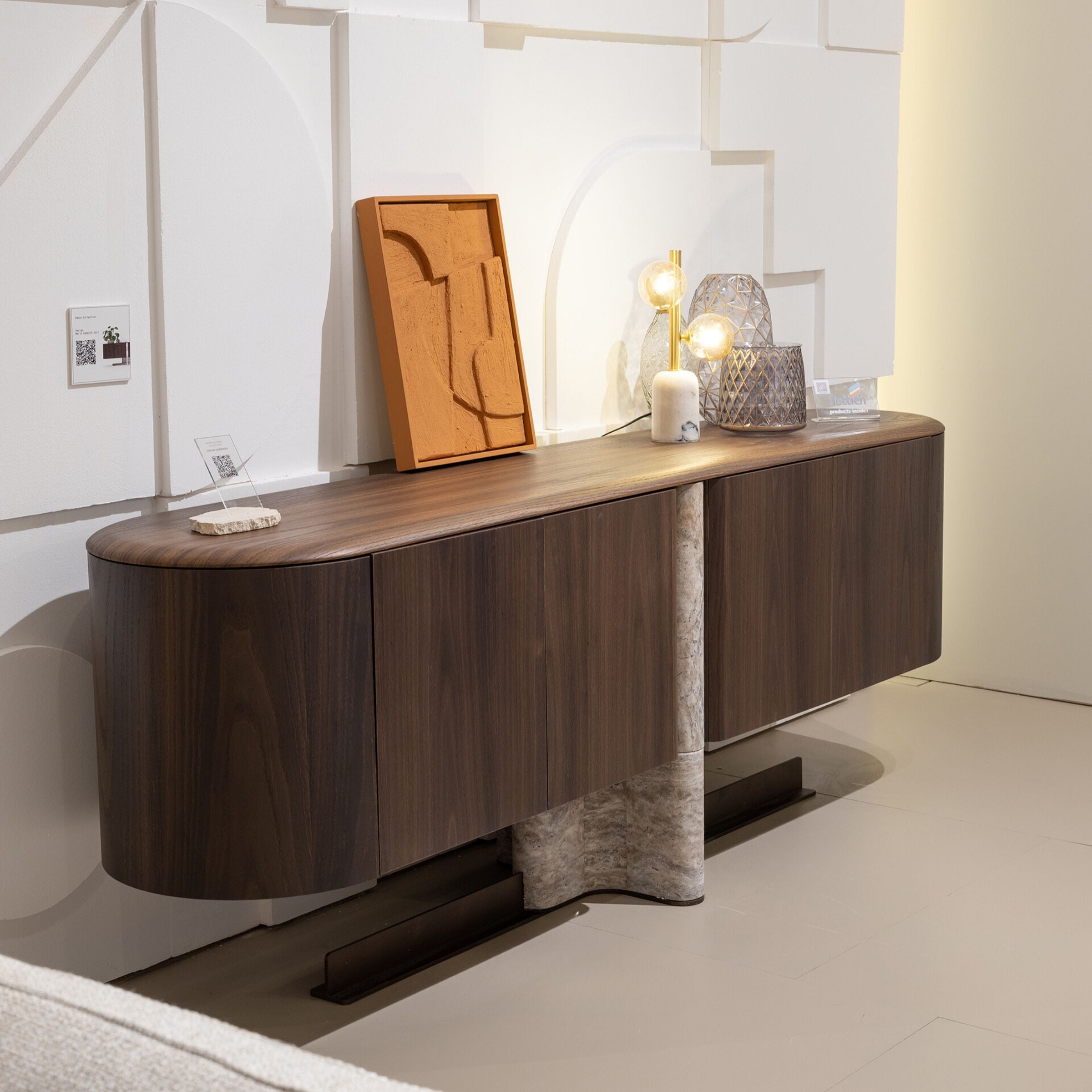 Modern HOMAGE KOLTUK Odeon Console Sideboard with sleek design and spacious storage, black finish, and minimalist style.