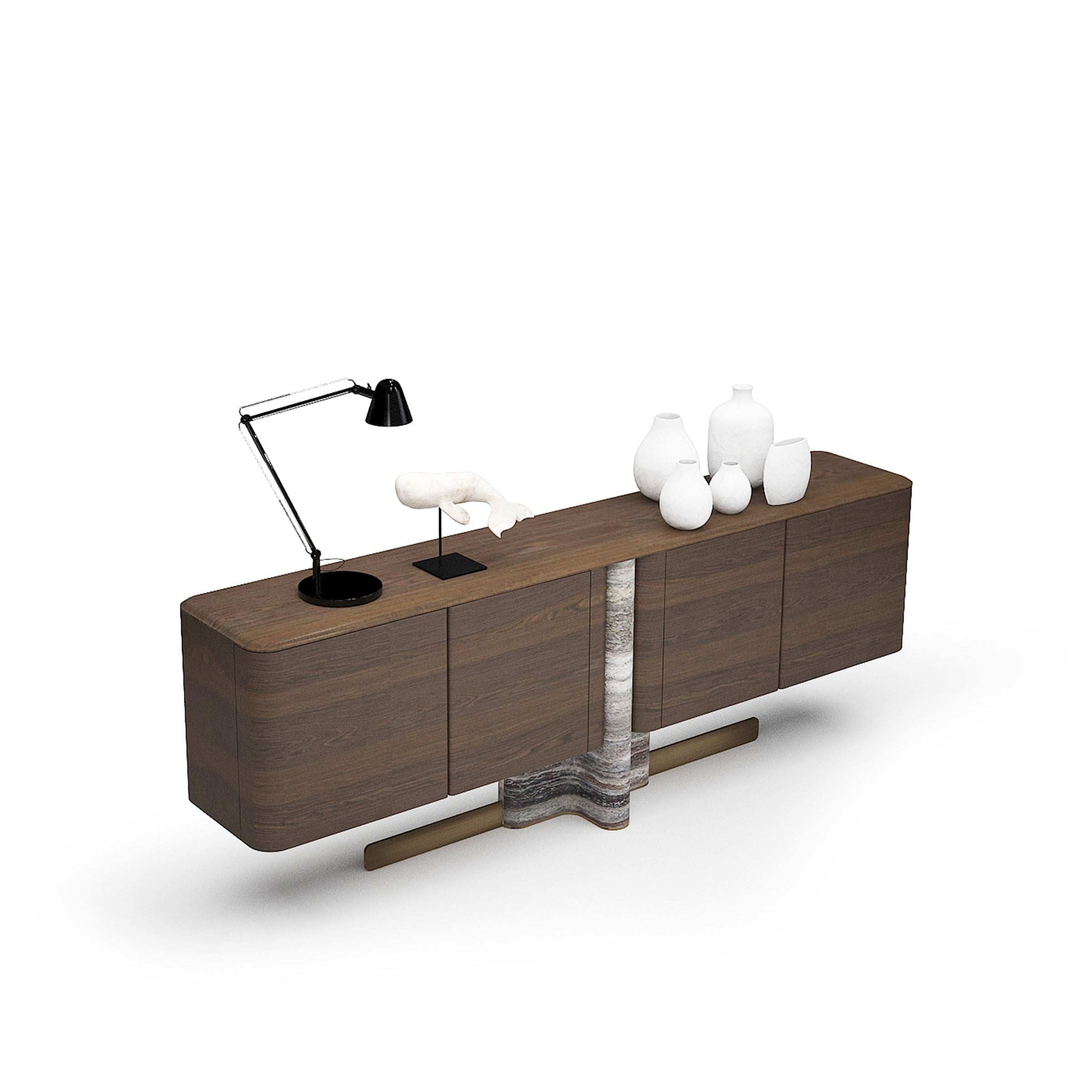 Modern HOMAGE KOLTUK Odeon Console sideboard with sleek wooden finish and minimalist design for stylish storage.
