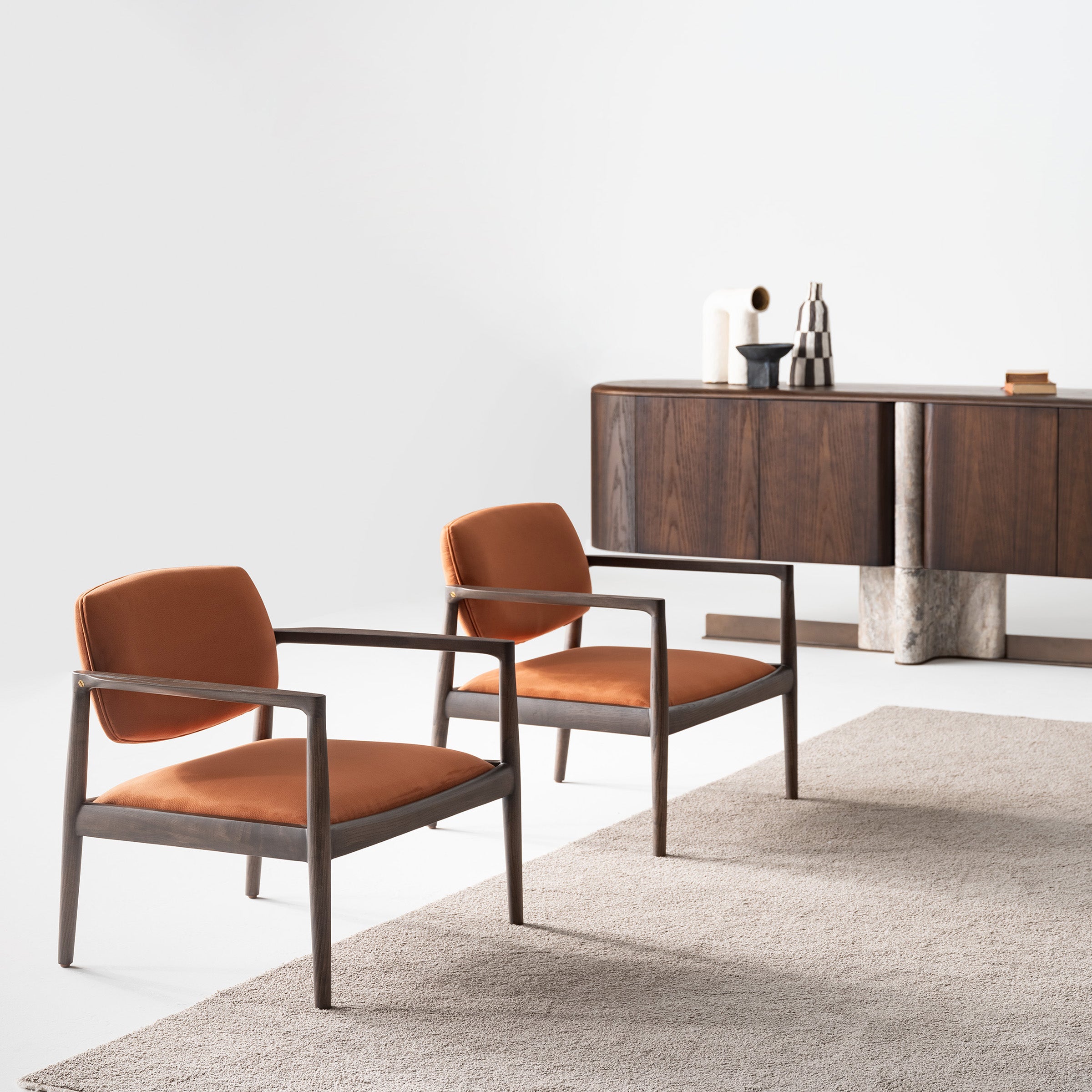 HOMAGE KOLTUK Odeon Console sideboard with sleek modern design, wooden finish, and spacious storage drawers.