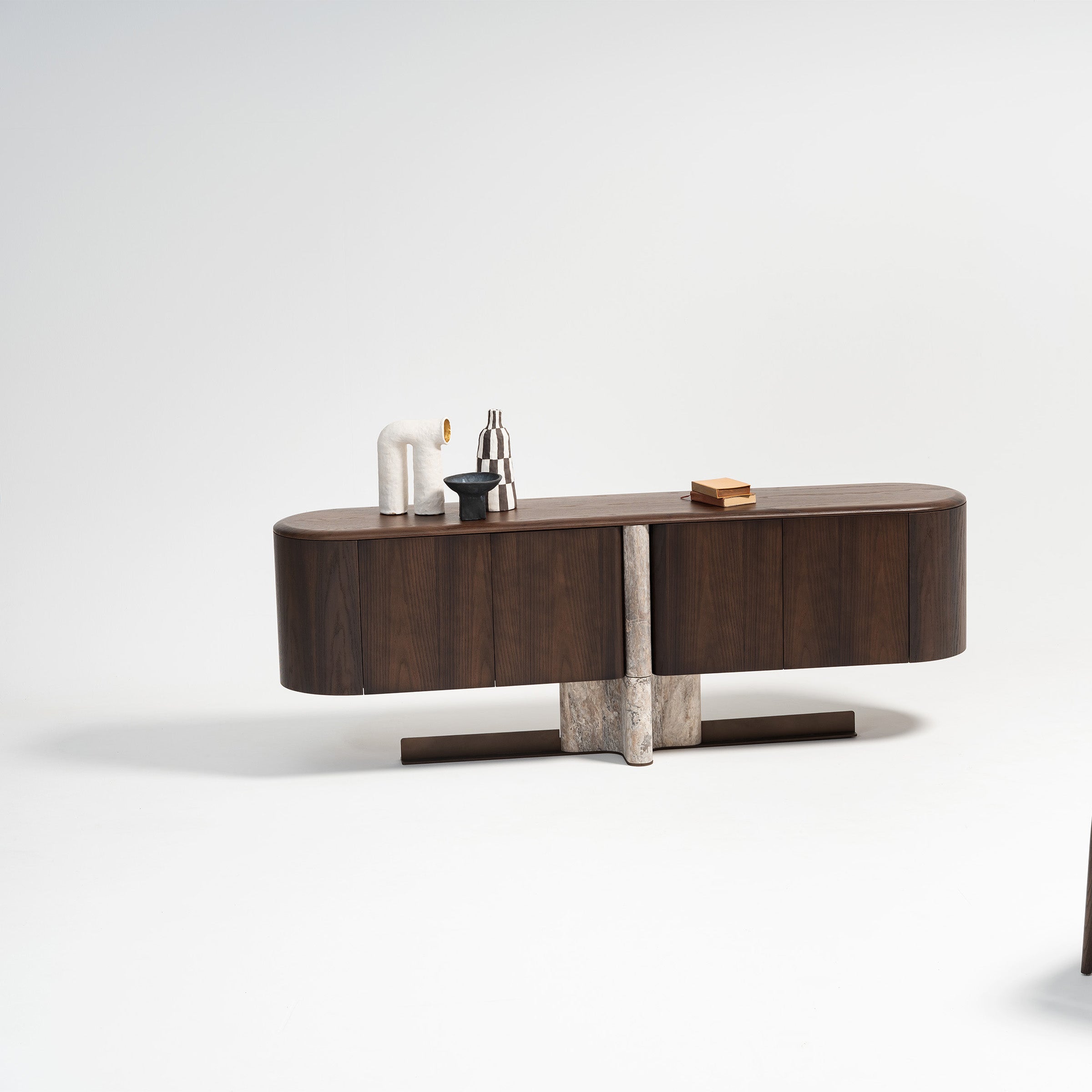 Modern HOMAGE KOLTUK Odeon Console sideboard with sleek wooden finish and minimalist design, perfect for contemporary living spaces.