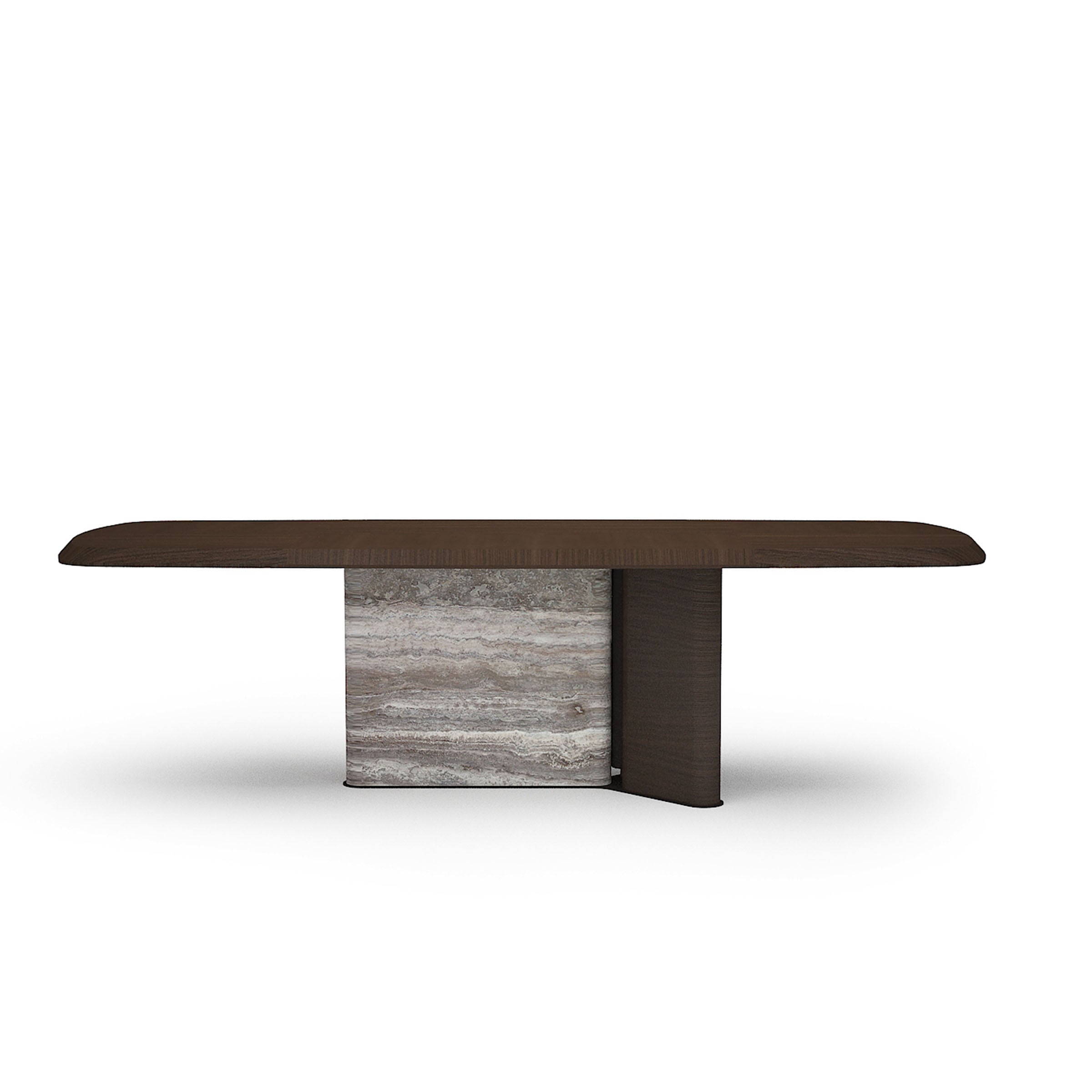 HOMAGE KOLTUK Odeon dining table 2.78 with wooden surface and sturdy legs, ideal for modern dining rooms.
