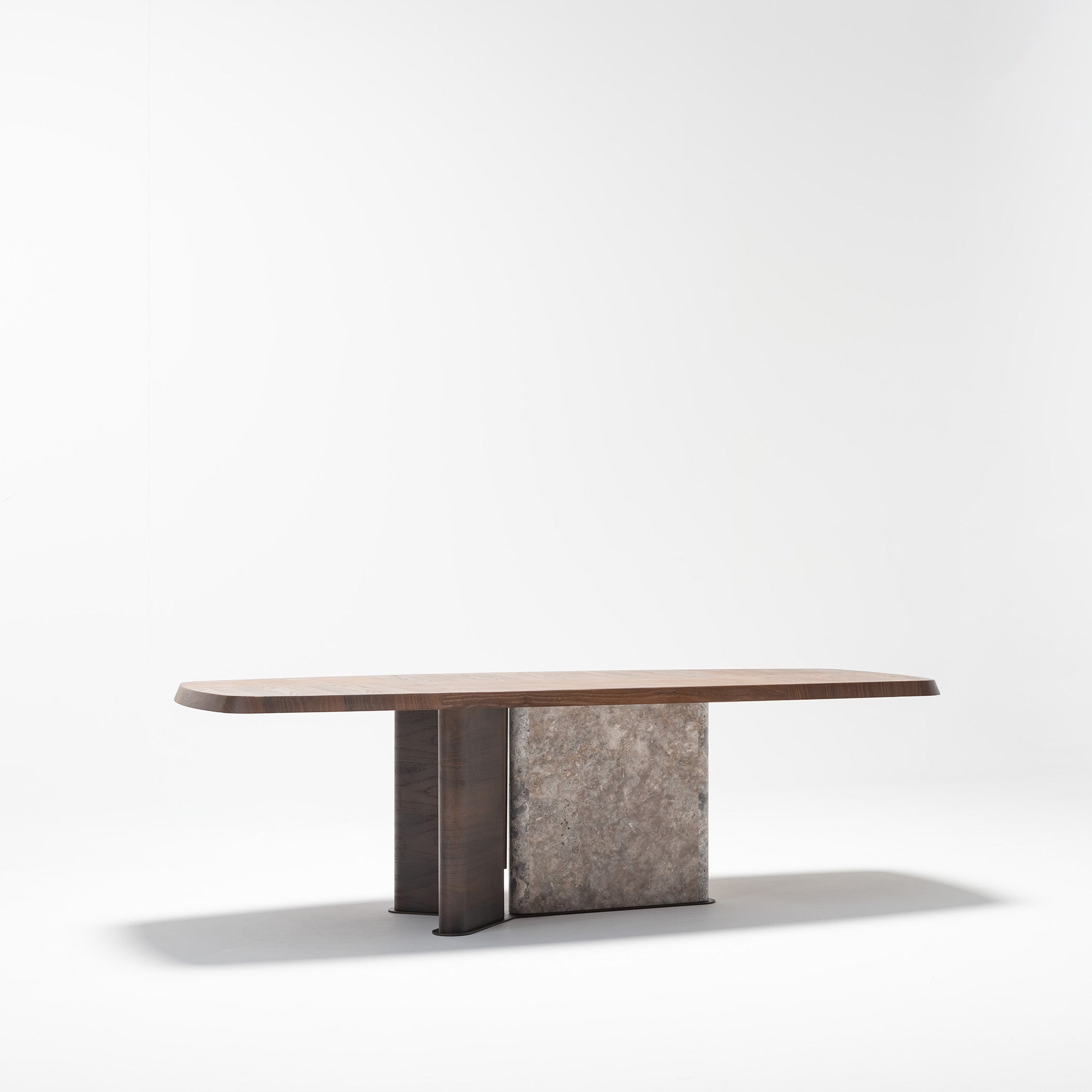 HOMAGE KOLTUK Odeon dining table 2.78 with sleek wooden surface and modern design, perfect for contemporary dining rooms.