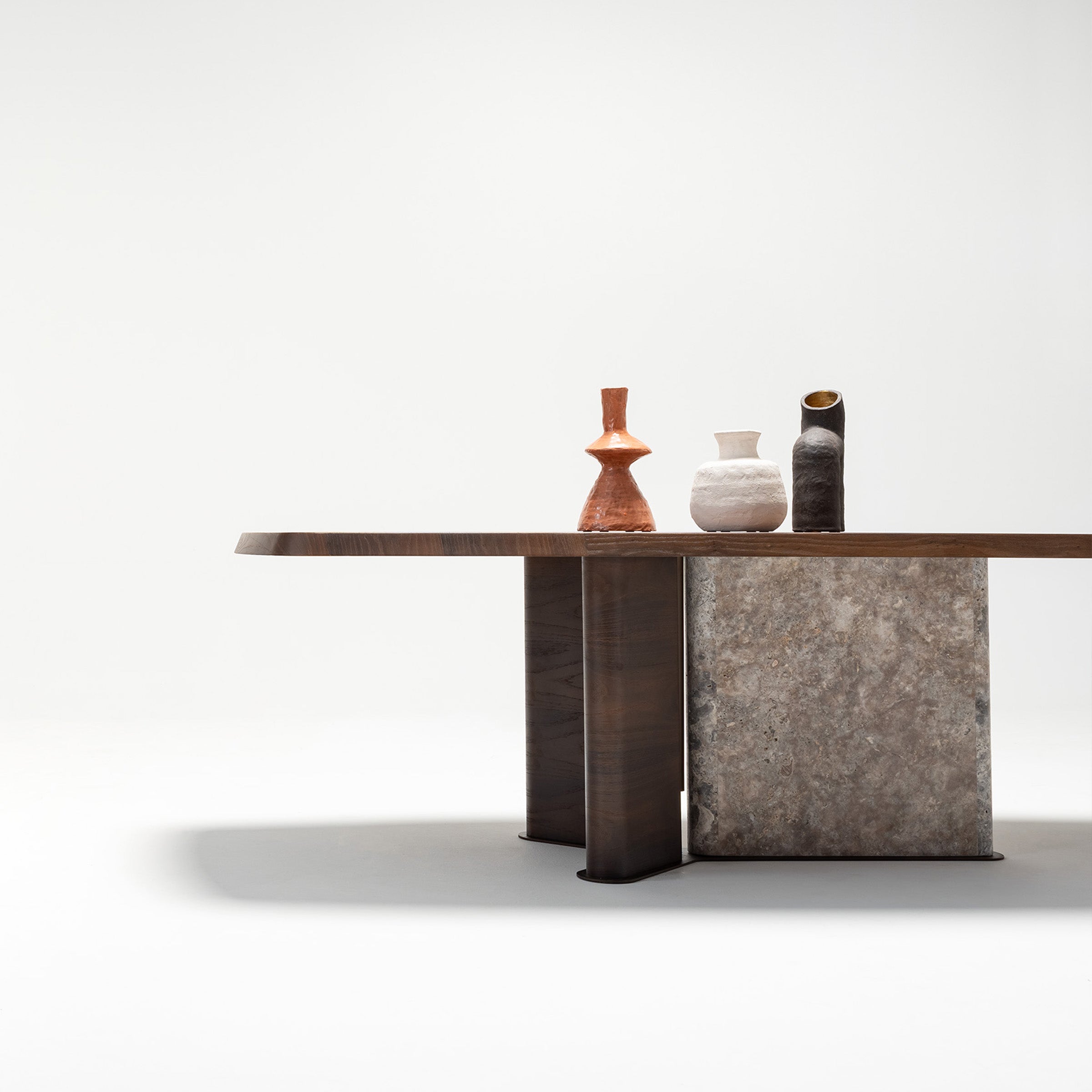 HOMAGE KOLTUK Odeon dining table 2.78 with a sleek wooden surface and modern design, ideal for contemporary dining rooms.