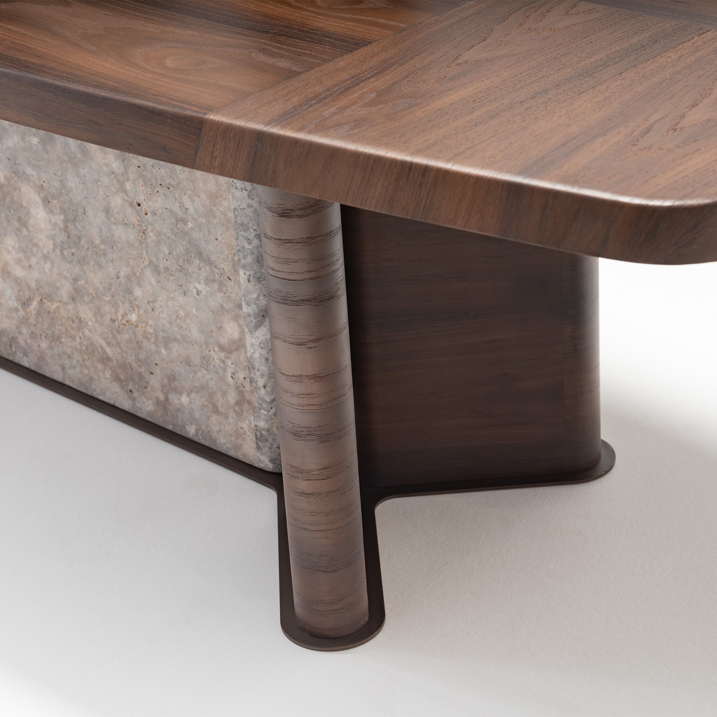 HOMAGE KOLTUK Odeon dining table 2.78 with sleek wooden surface and modern design, ideal for contemporary dining rooms.