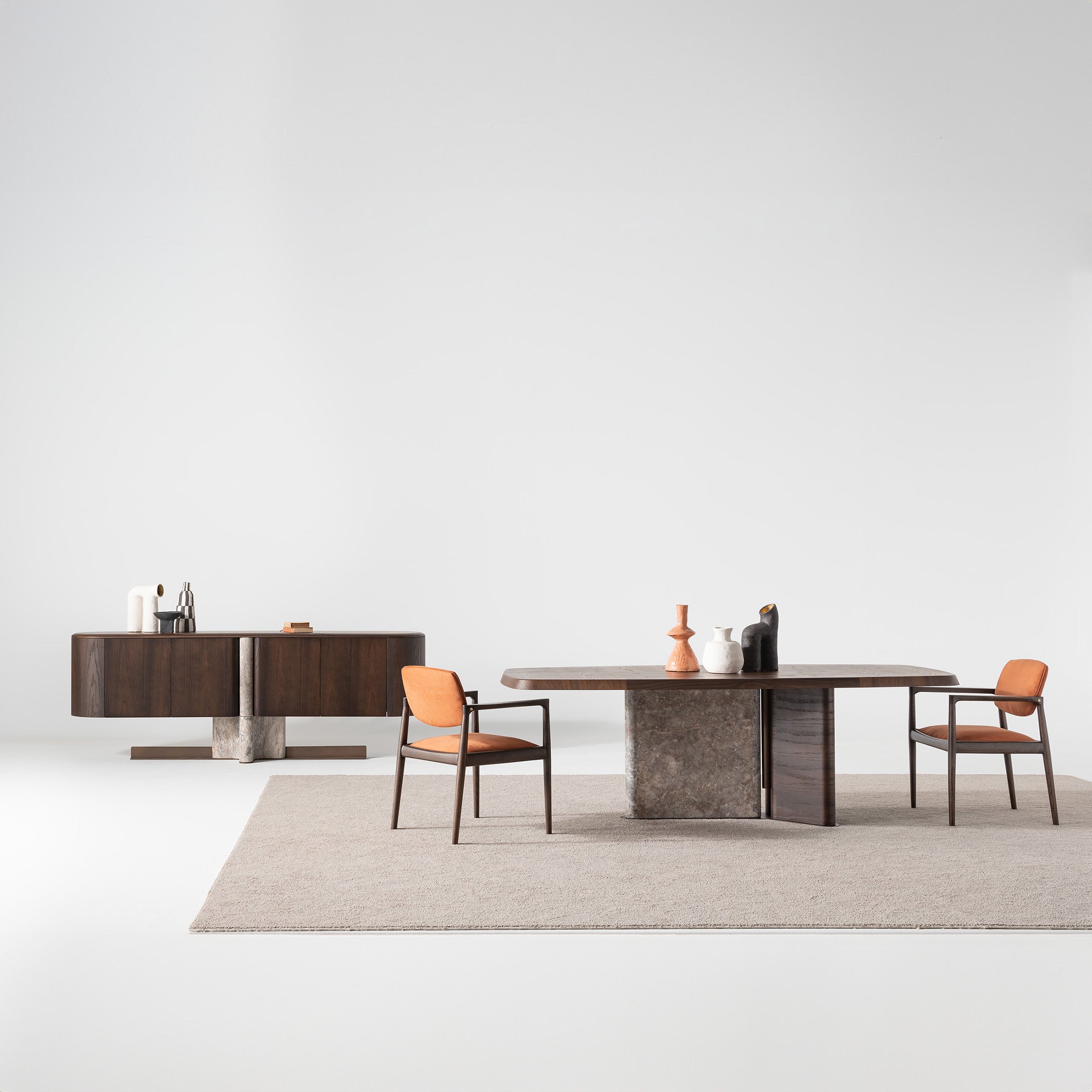 Homage Koltuk Odeon dining table 2.78 with wooden surface and modern design, ideal for contemporary dining rooms.