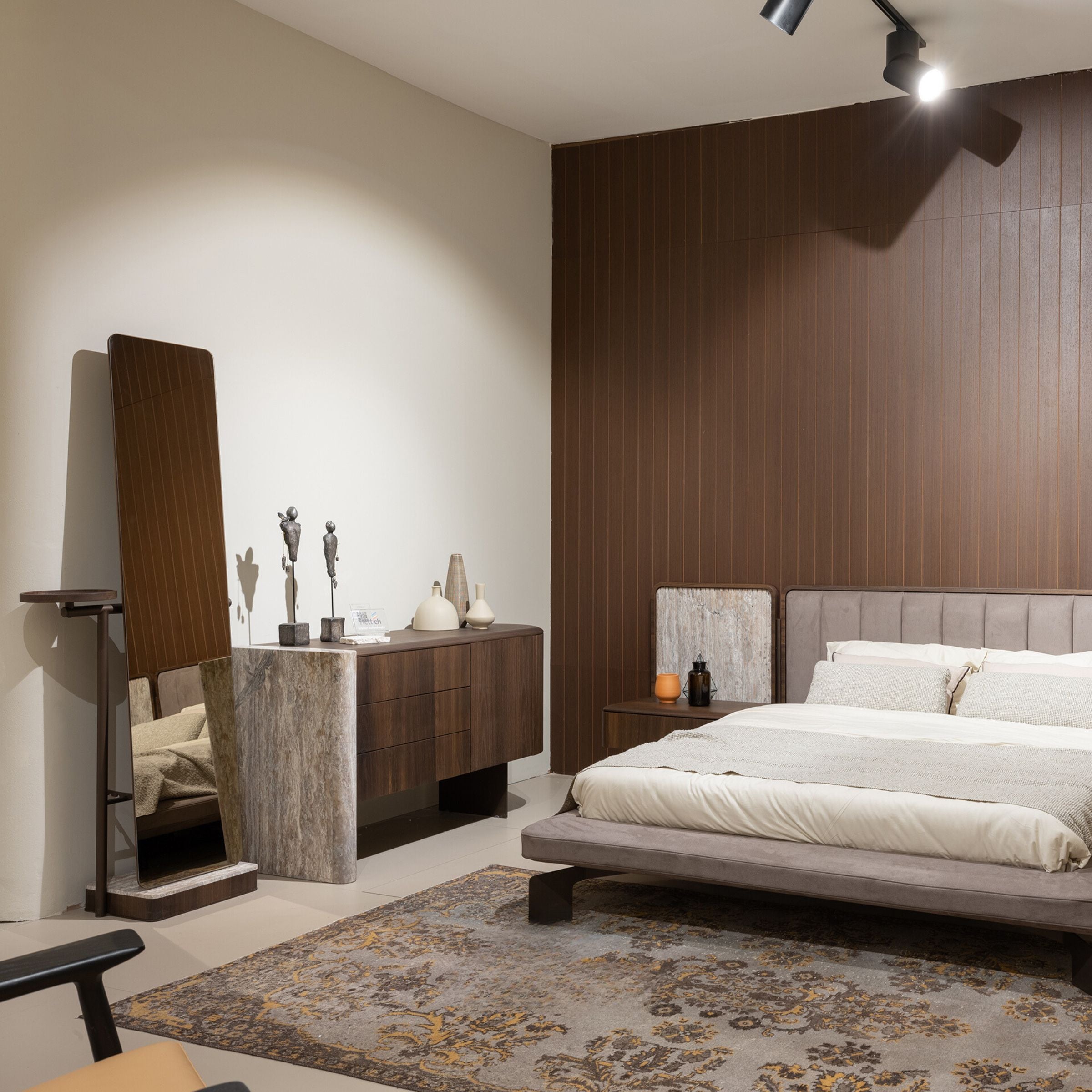 HOMAGE KOLTUK Odeon dresser OD-DR-002 with sleek wood finish and multiple drawers, modern bedroom storage furniture.