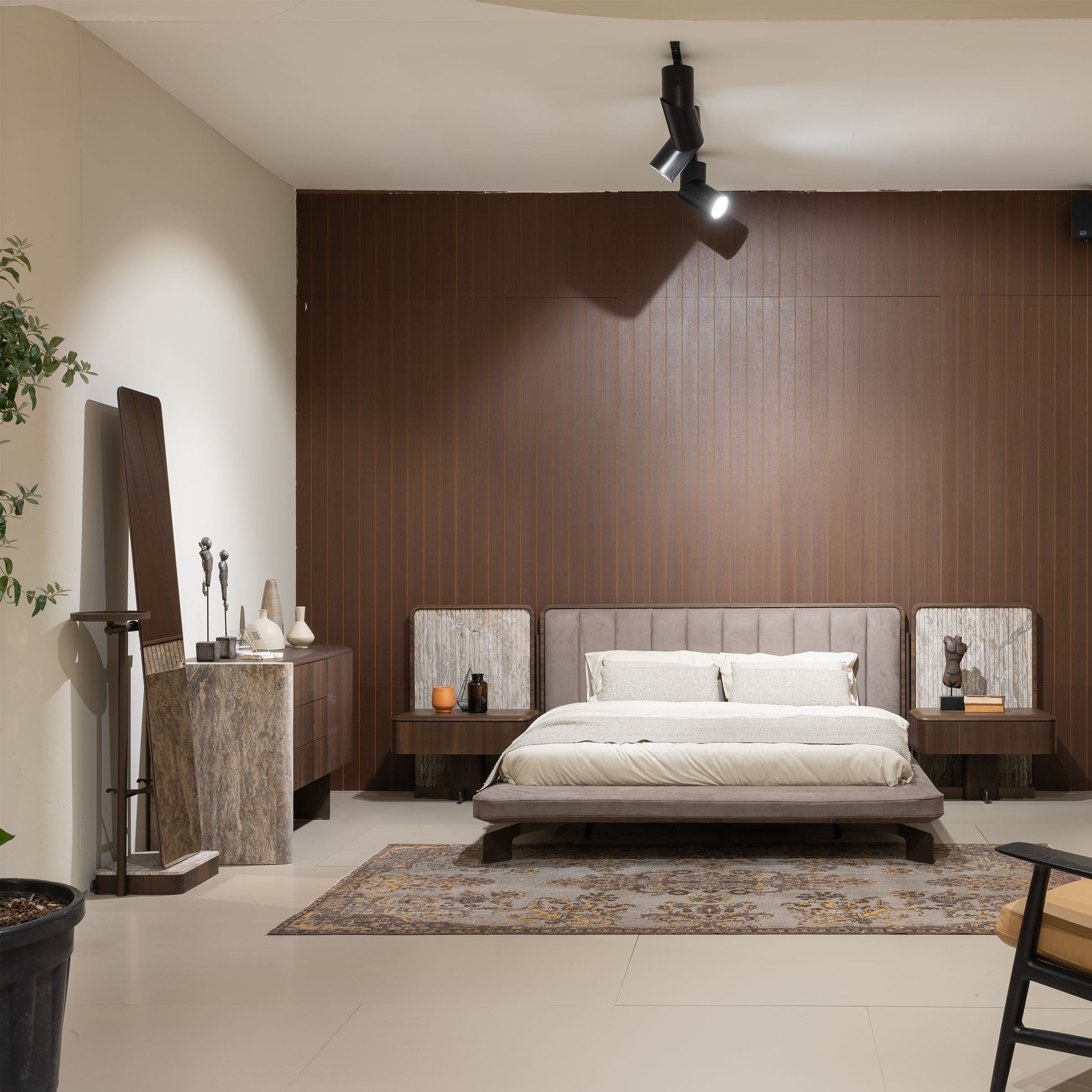 HOMAGE KOLTUK Odeon Dresser OD-DR-002 with sleek wood finish and multiple drawers, ideal for bedroom storage.