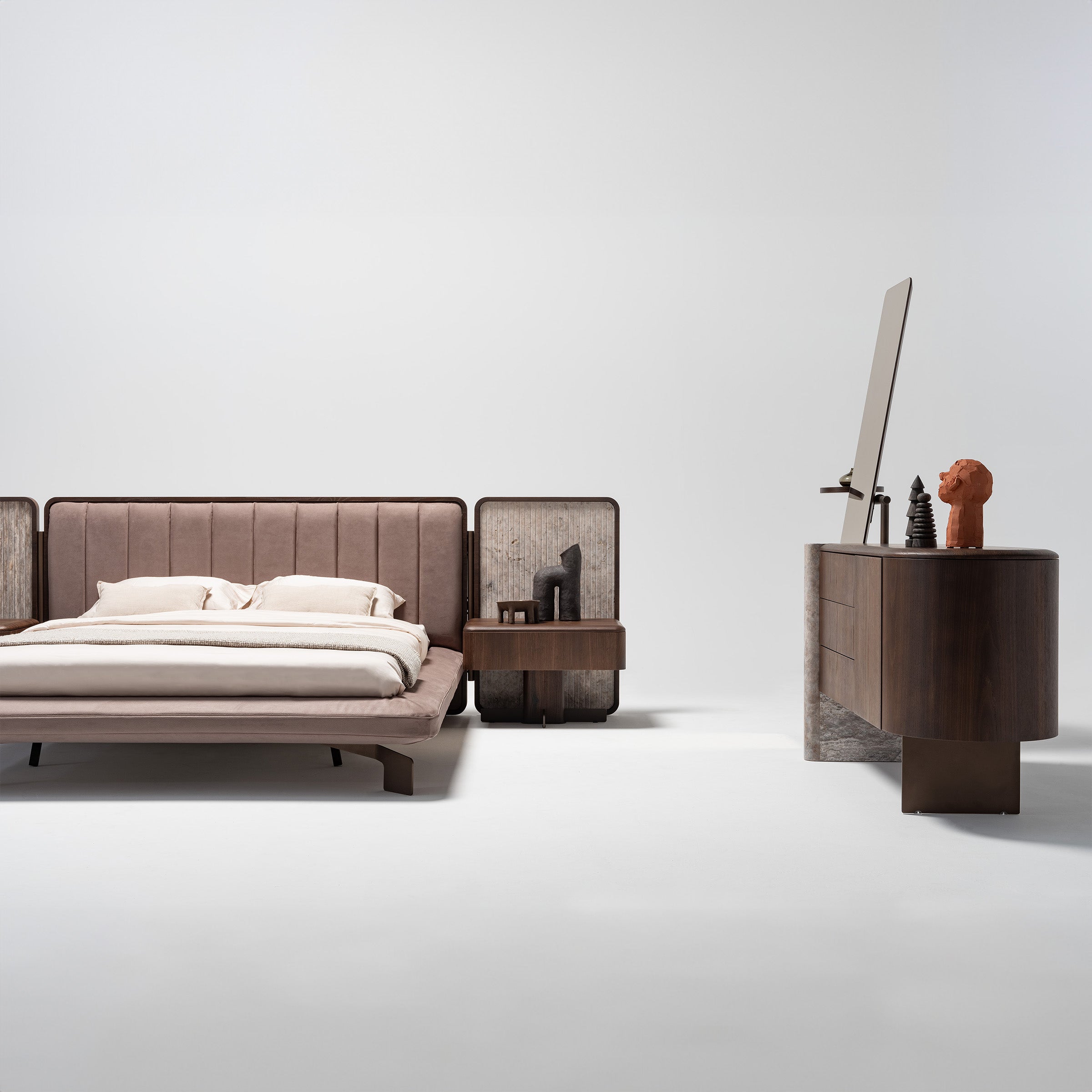 HOMAGE KOLTUK Odeon Dresser OD-DR-002 with sleek wood finish and modern design, part of dresser and mirror collection.