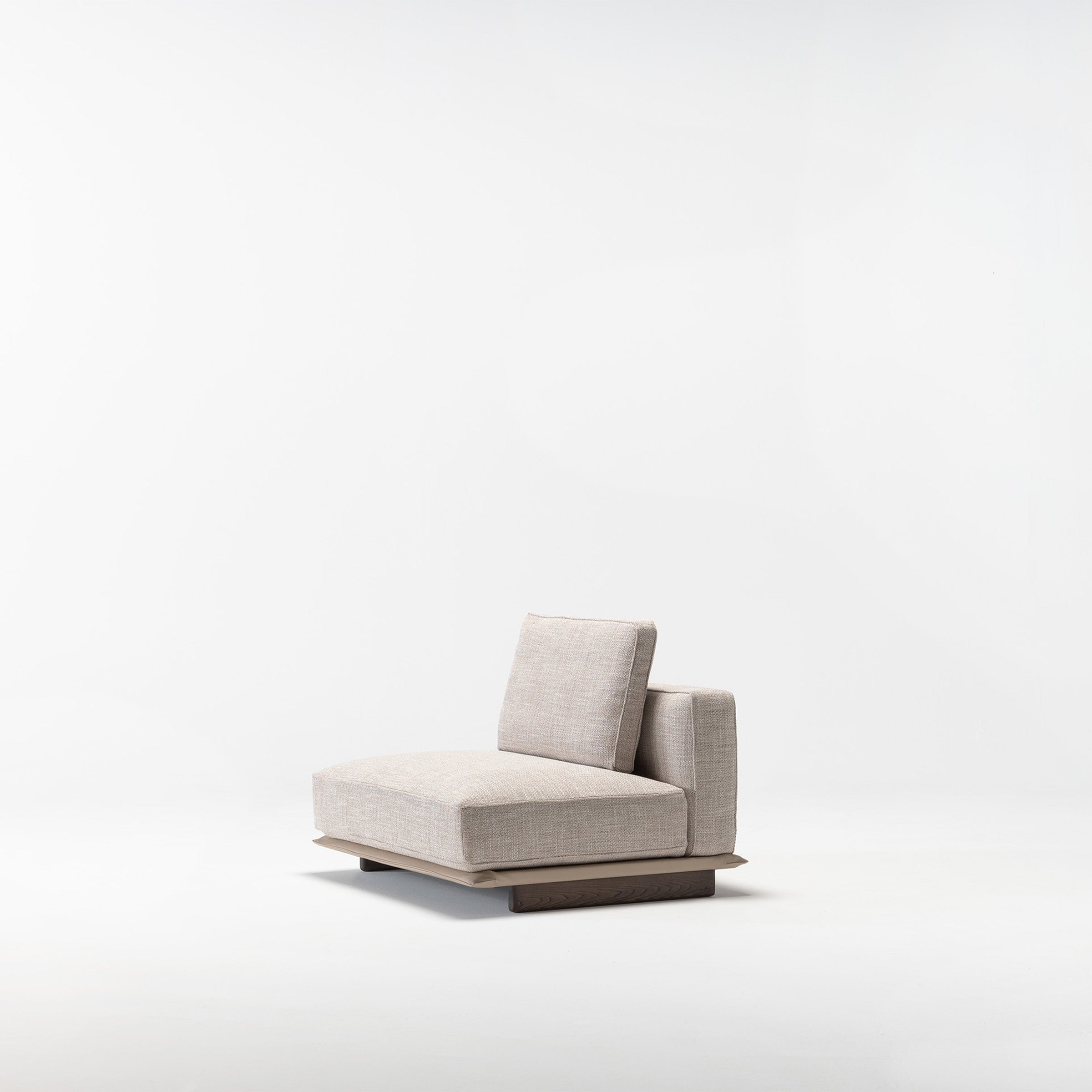 HOMAGE KOLTUK Odeon sofa single module without arm, 110cm, for Odeon sofa OD-Middle-002, showcasing beige fabric and clean design.