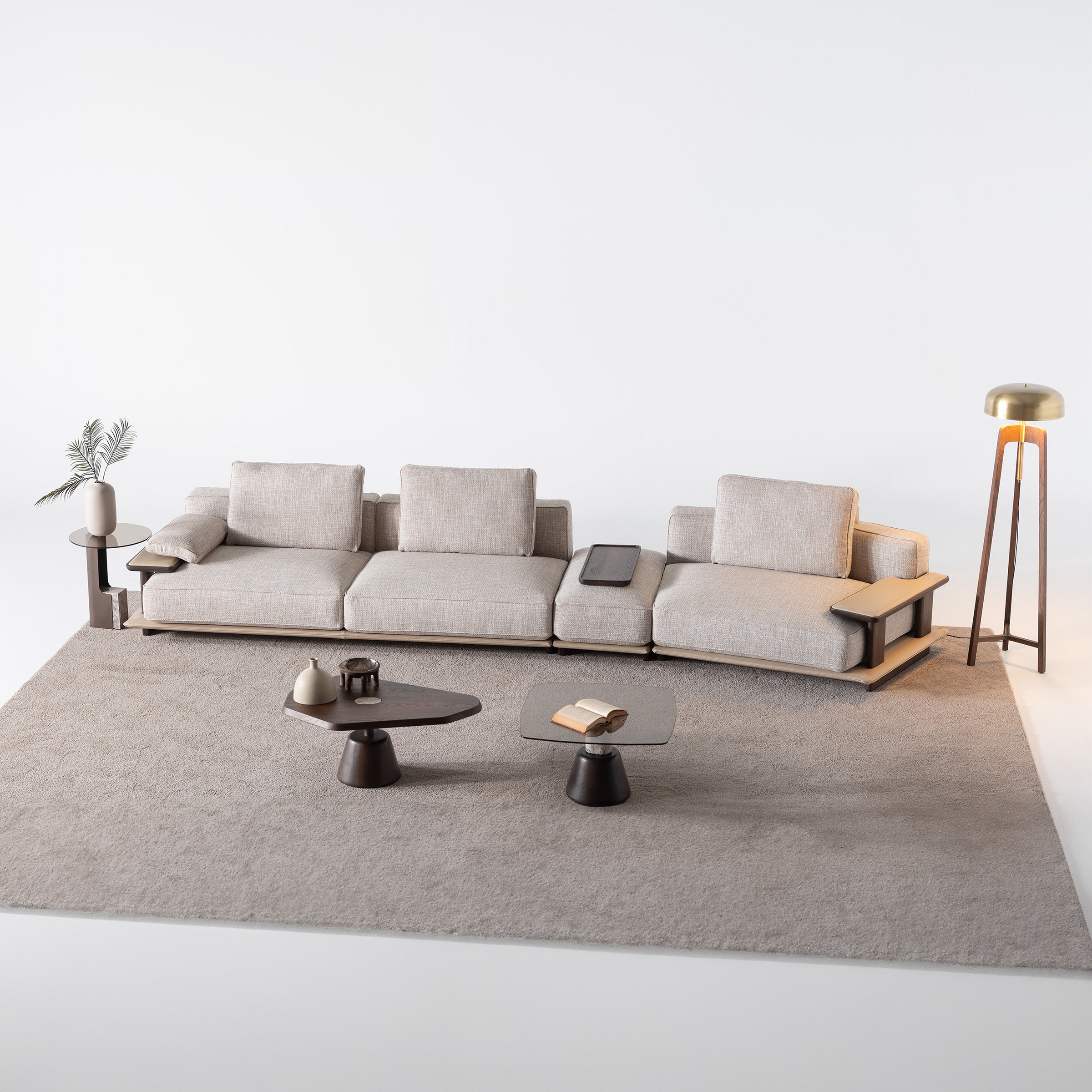 Homage Koltuk Odeon single sofa module without arm, 110cm, for Odeon sofa series, showing the clean, minimalist design.