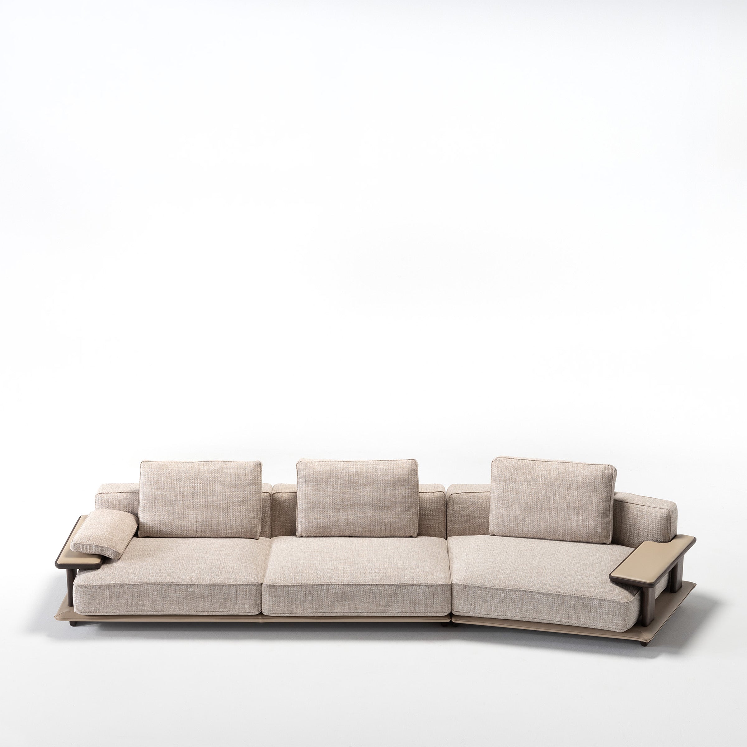 HOMAGE KOLTUK Odeon single sofa module without arm, 110cm, compatible with Odeon sofa OD-Middle-002, beige fabric, modern design