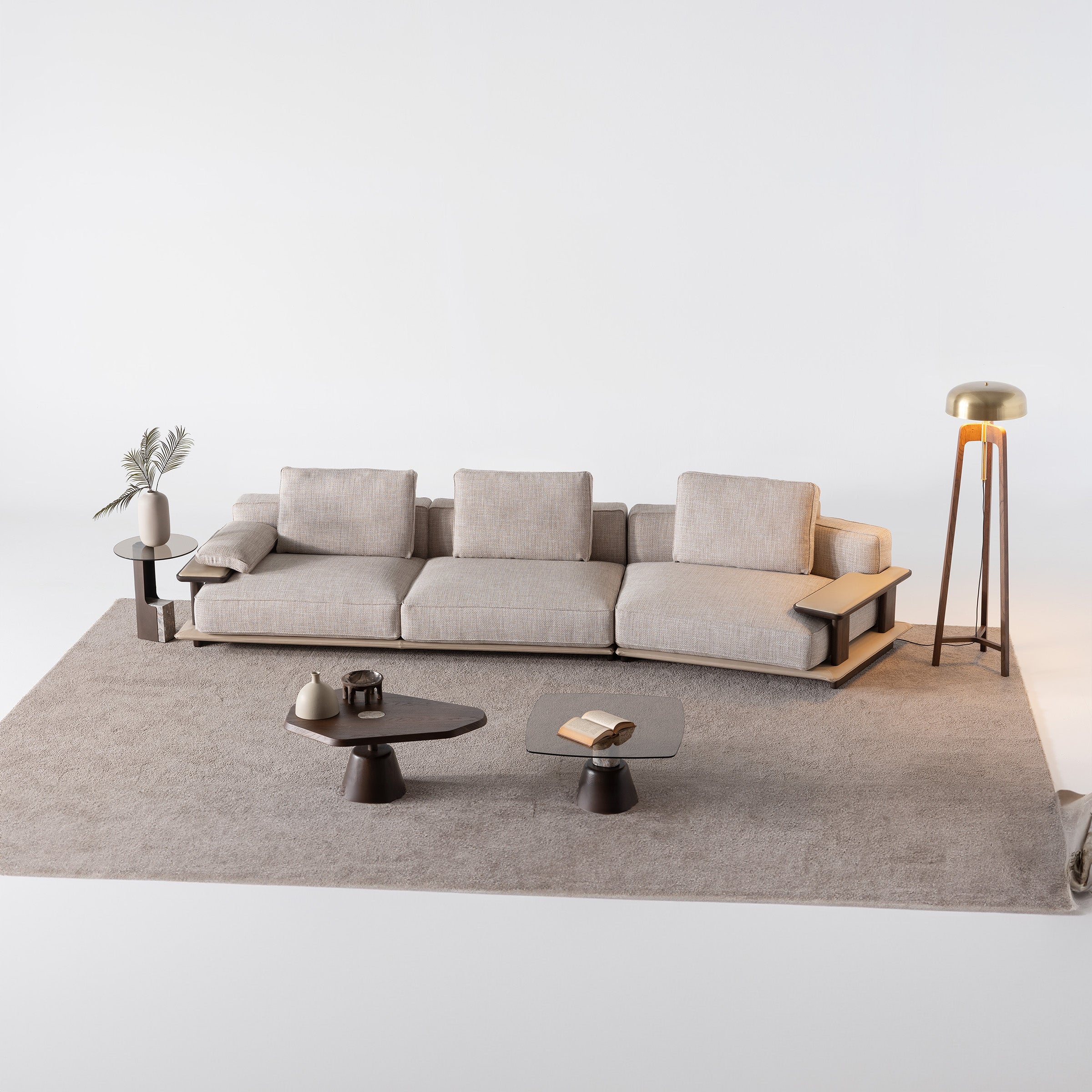 HOMAGE KOLTUK Odeon single sofa module without arm, 110cm, for Odeon sofa OD-Middle-002, showing fabric and cushion details.