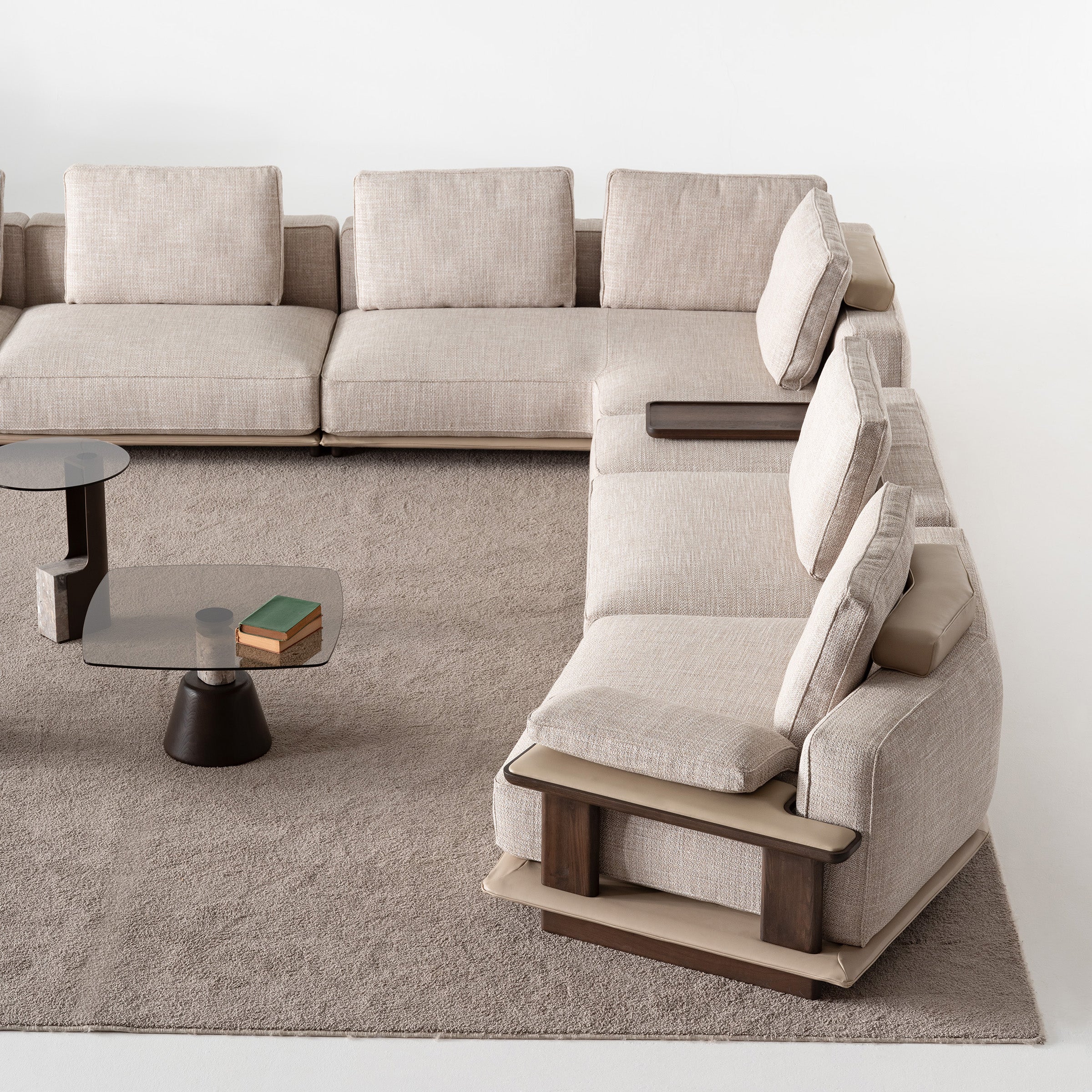 HOMAGE KOLTUK Odeon sofa single module without arm, 110cm, for Odeon sofa OD-Middle-002, showing clean design and upholstery details.