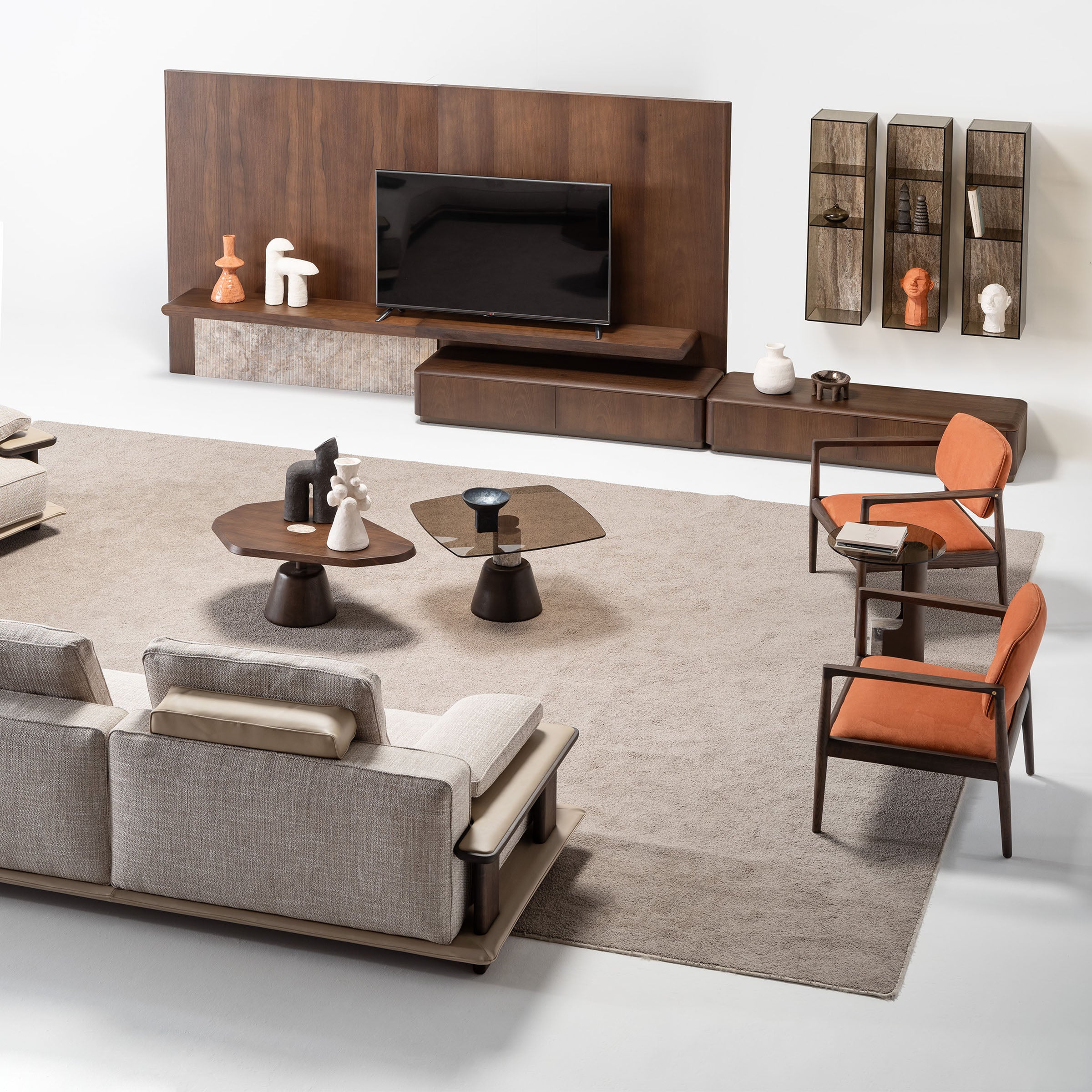 HOMAGE KOLTUK Odeon sofa single module without arm, 110cm middle piece, compatible with Odeon sofa OD-Middle-002.