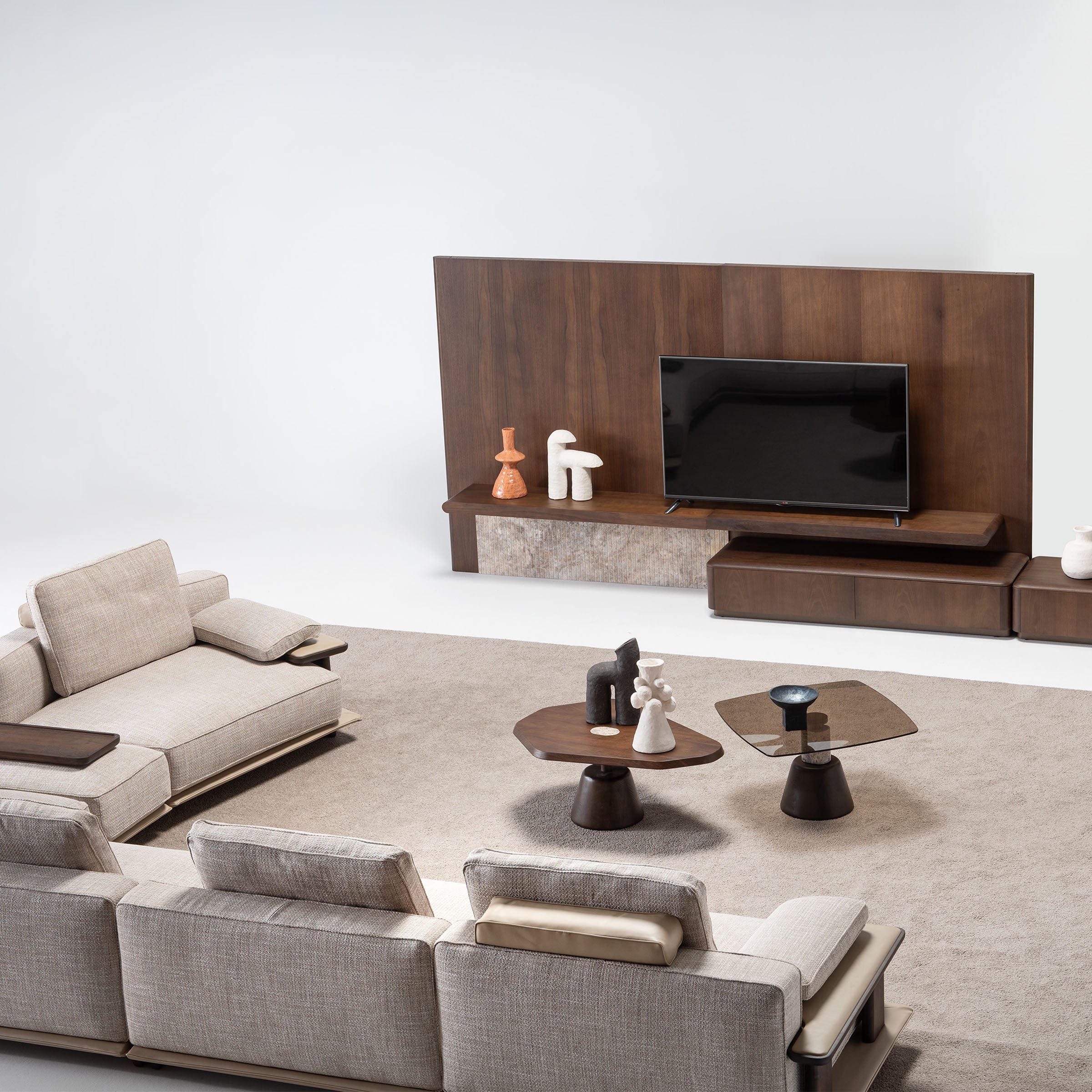 HOMAGE KOLTUK Odeon sofa single module without arm, 110cm middle section for Odeon sofa OD-Middle-002, modern fabric upholstery
