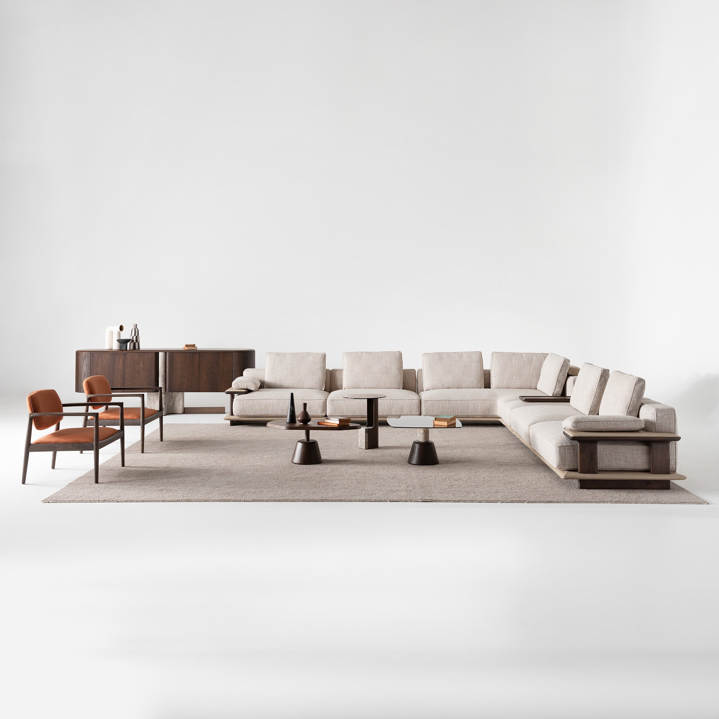 HOMAGE KOLTUK Odeon sofa single module without arm, 110cm middle section for Odeon sofa model OD-Middle-002, sofa furniture piece