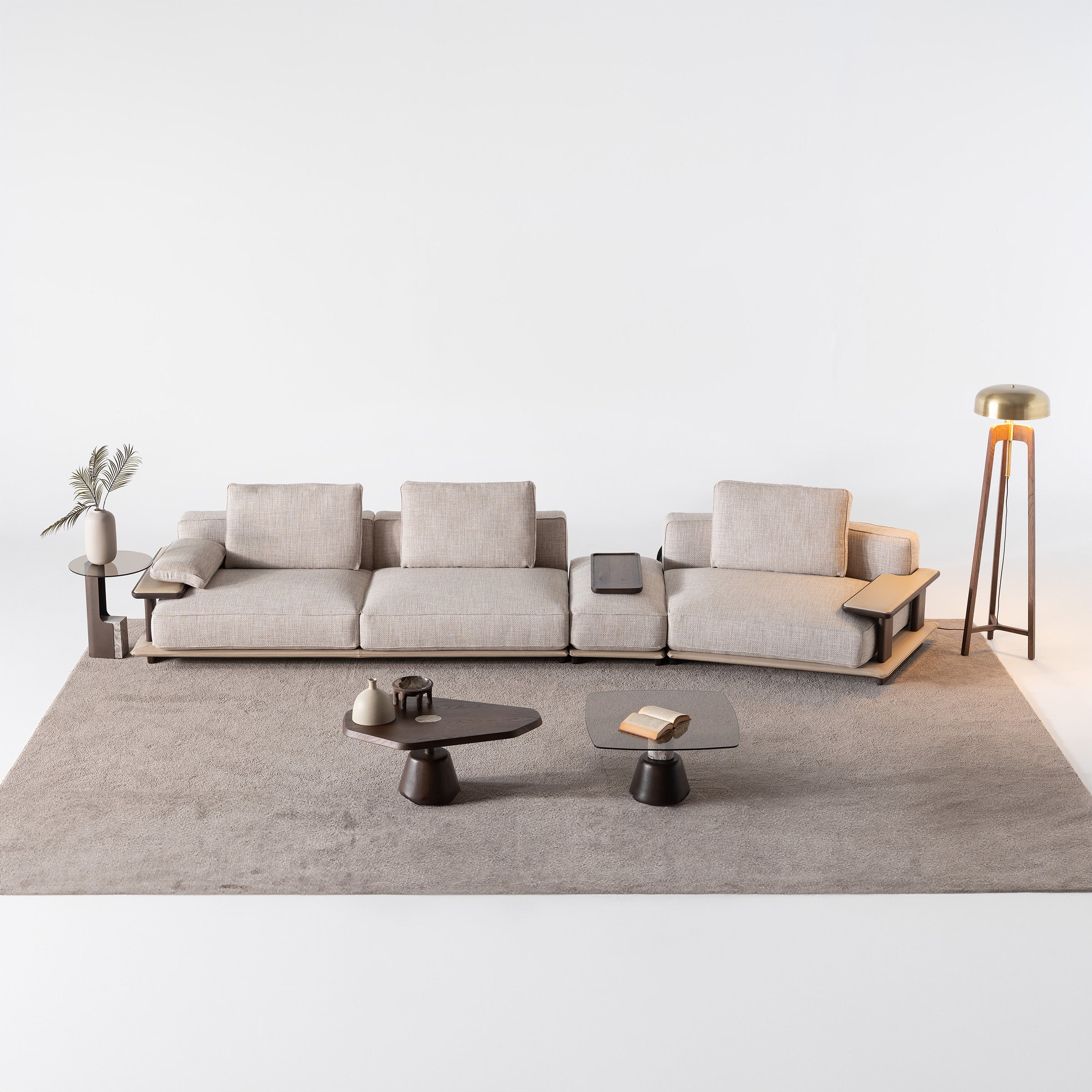 HOMAGE KOLTUK Odeon sofa single module without arm, 110cm, for Odeon sofa OD-Middle-002, showing the modular sofa component.