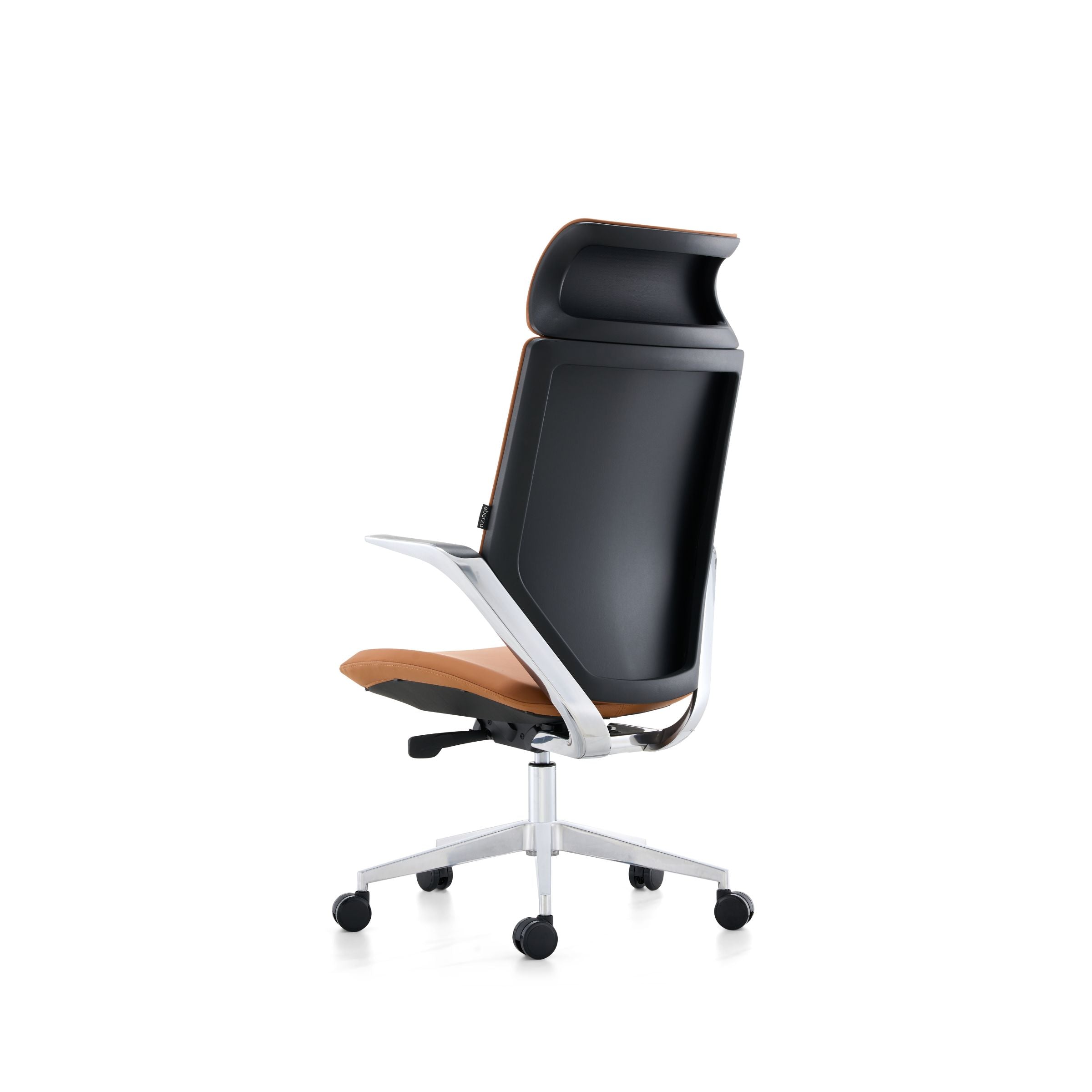 Black BEACON F1-B office chair with ergonomic design, adjustable armrests, and cushioned seat for comfortable workspace seating.