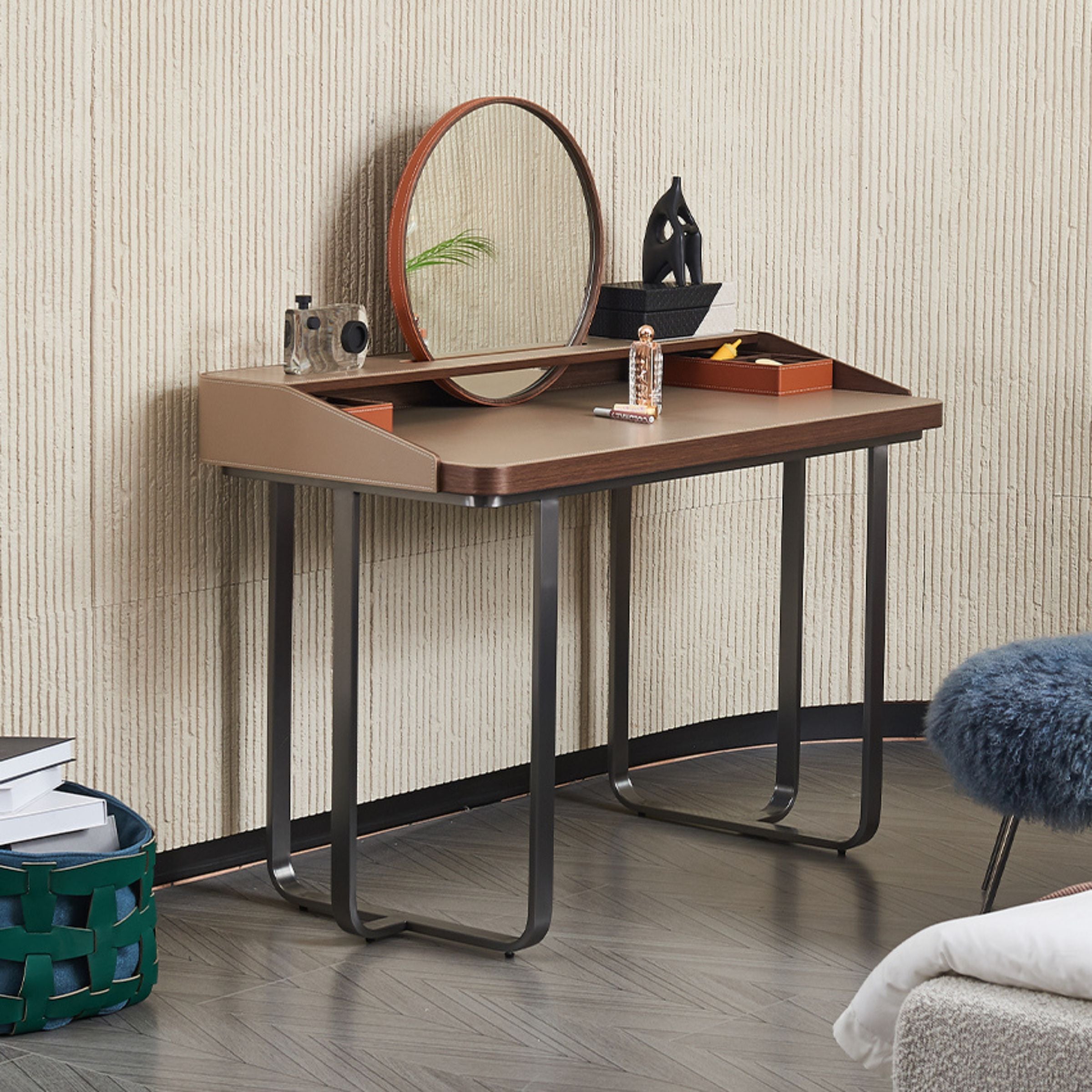 Pre-order 35 Days Delivery Oomph Sleek Office Desk/ Dresser Table With Mirror MLL-T78 -  Office Desks - ebarza Furniture UAE | Shop Modern Furniture in Abu Dhabi & Dubai - مفروشات ايبازرا في الامارات | تسوق اثاث عصري وديكورات مميزة في دبي وابوظبي