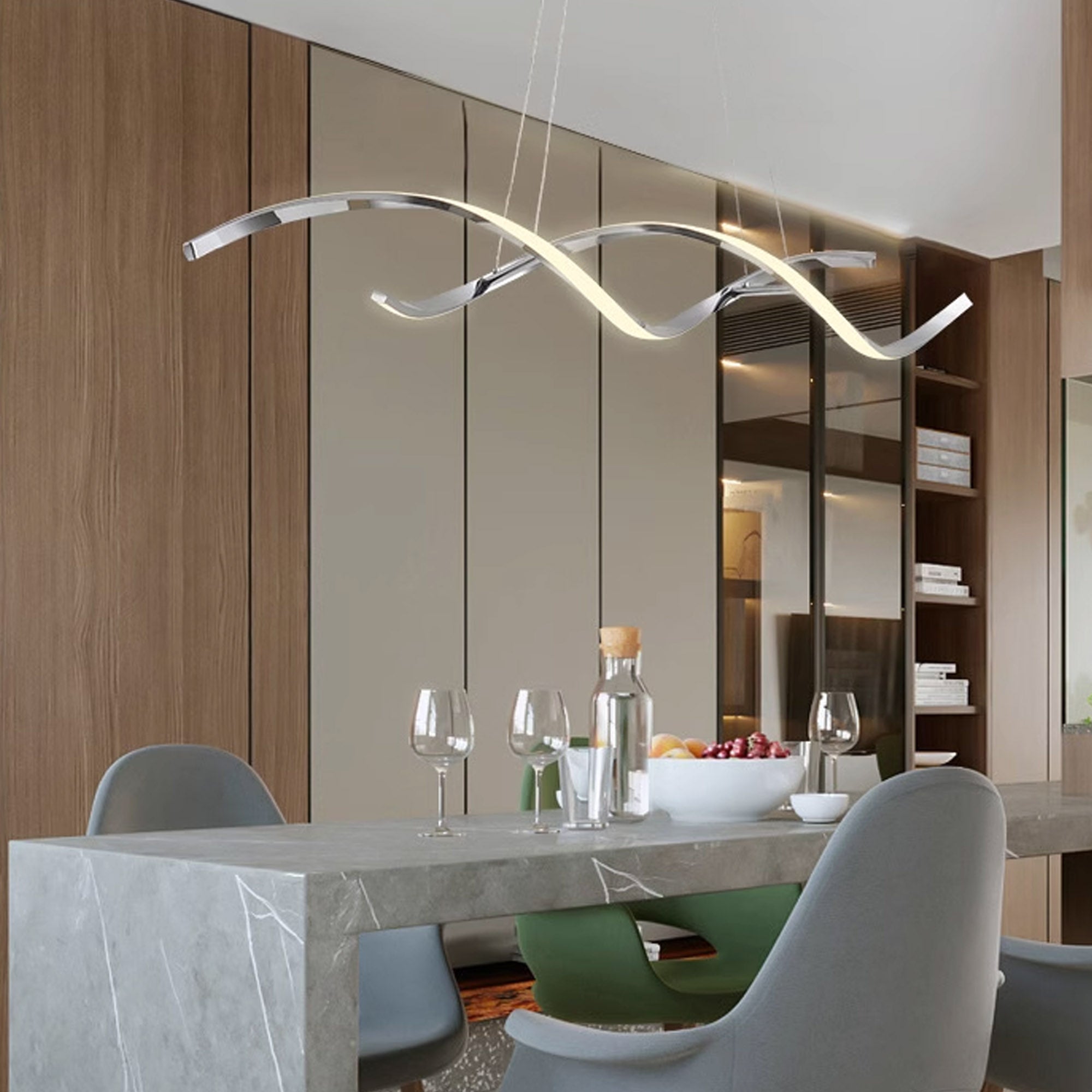 BEACON Steel Pendant Lamp from the Orbital Symphony collection, modern pendant lighting with a sleek, orbital design.