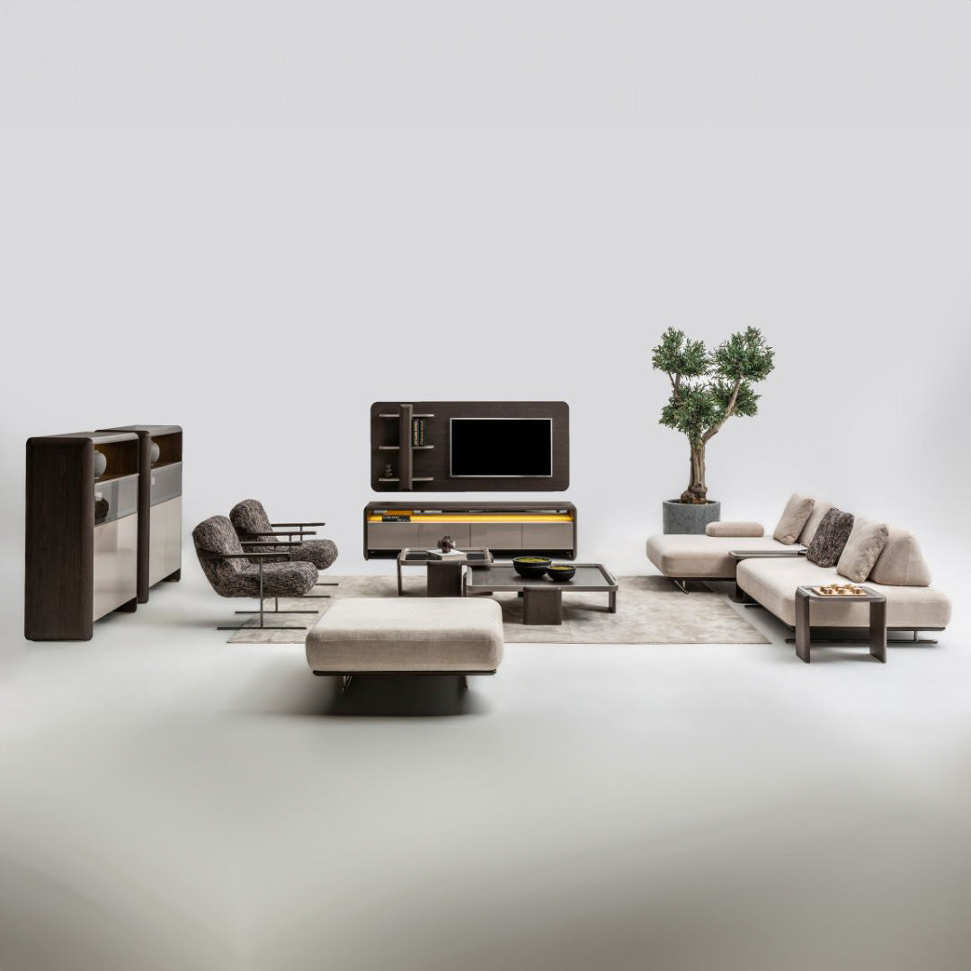 Orca 3 Seater Sofa module by MESSONI, 240 cm wide, showcasing comfortable fabric seating and modern design.