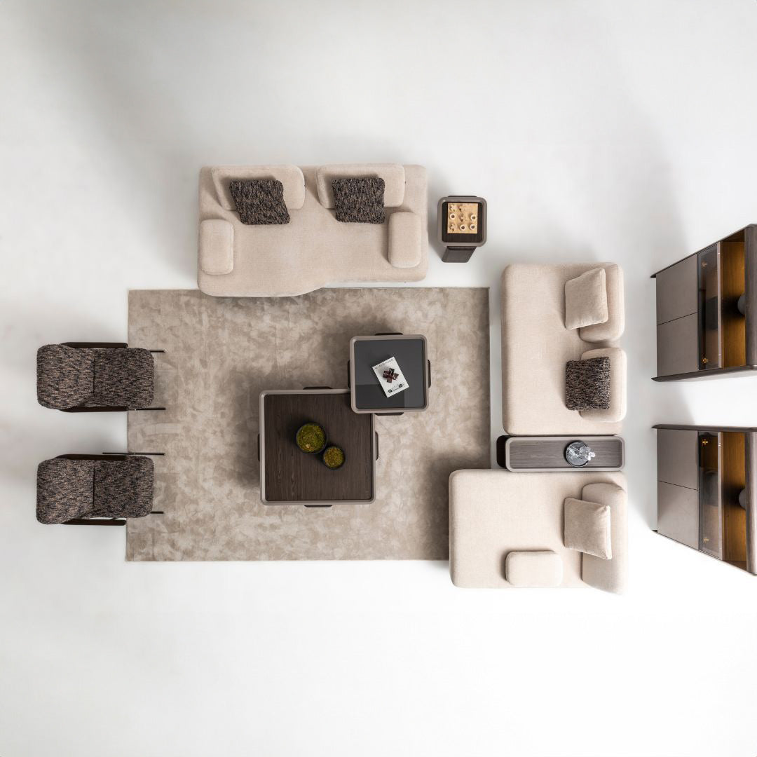 Orca 3 Seater Sofa by MESSONI, 240 cm modular leather sofa with plush cushions and modern design.