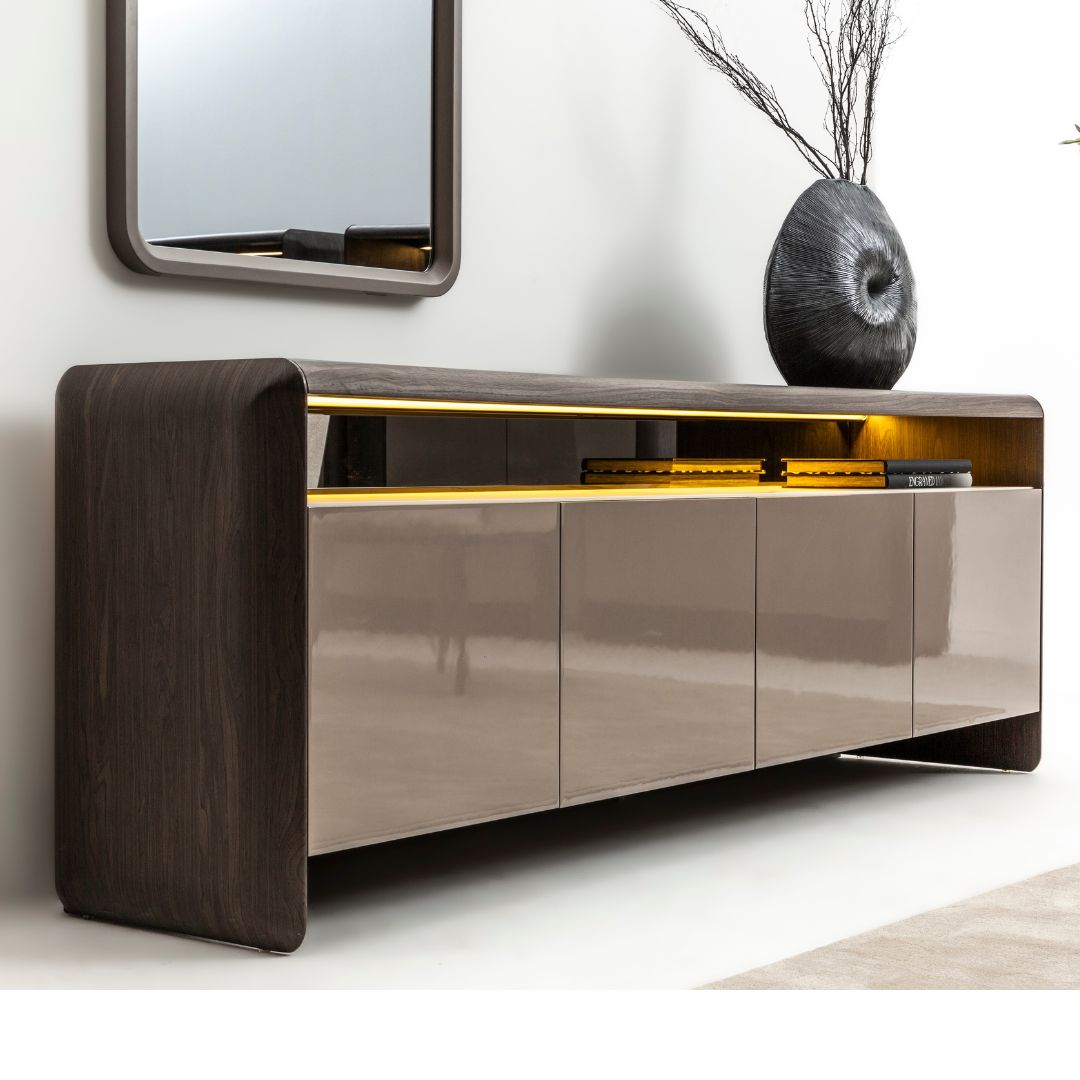 Modern MESSONI Orca sideboard or console with sleek design, featuring spacious storage and a smooth surface.