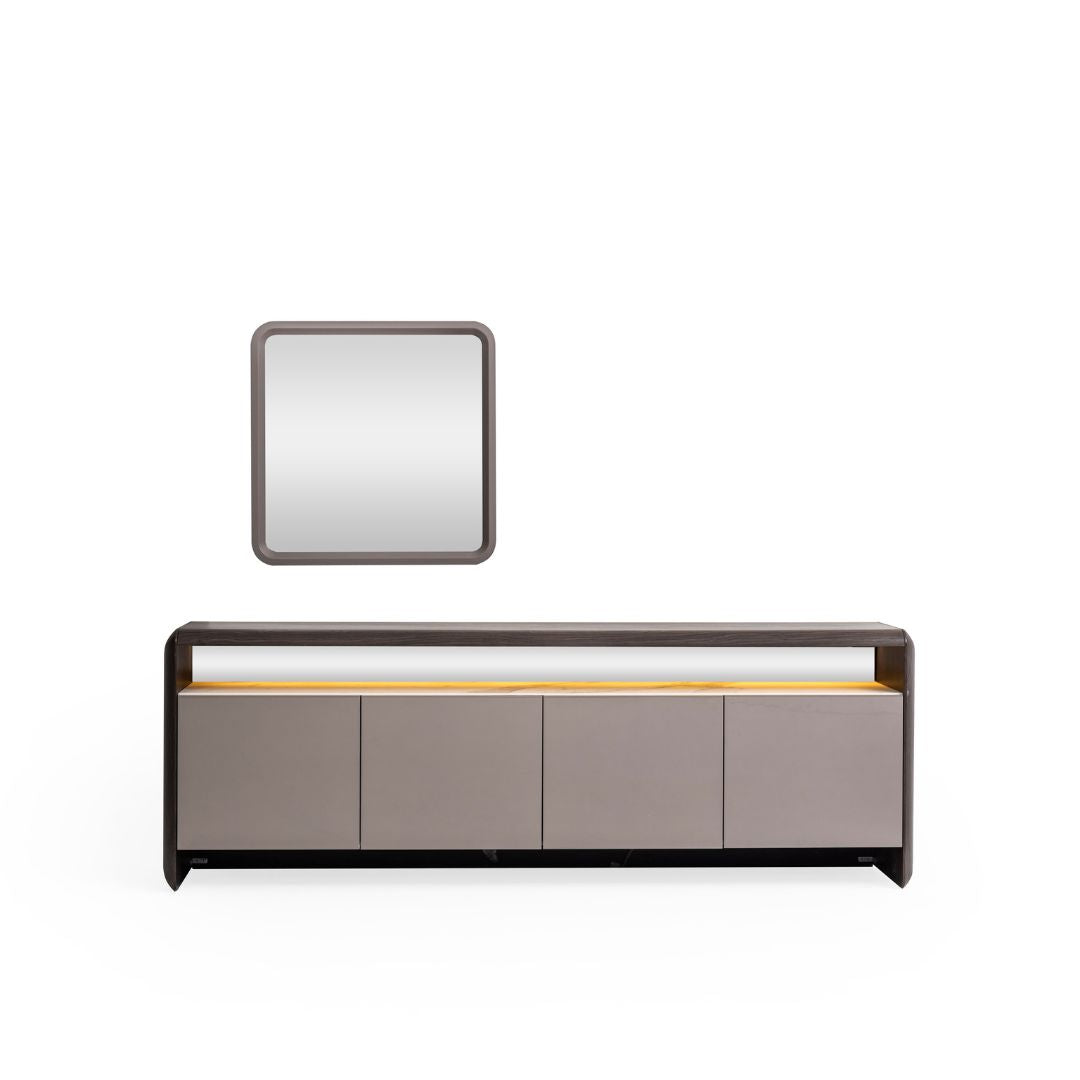 Modern MESSONI Orca sideboard console with sleek design, featuring multiple storage compartments and a smooth finish.
