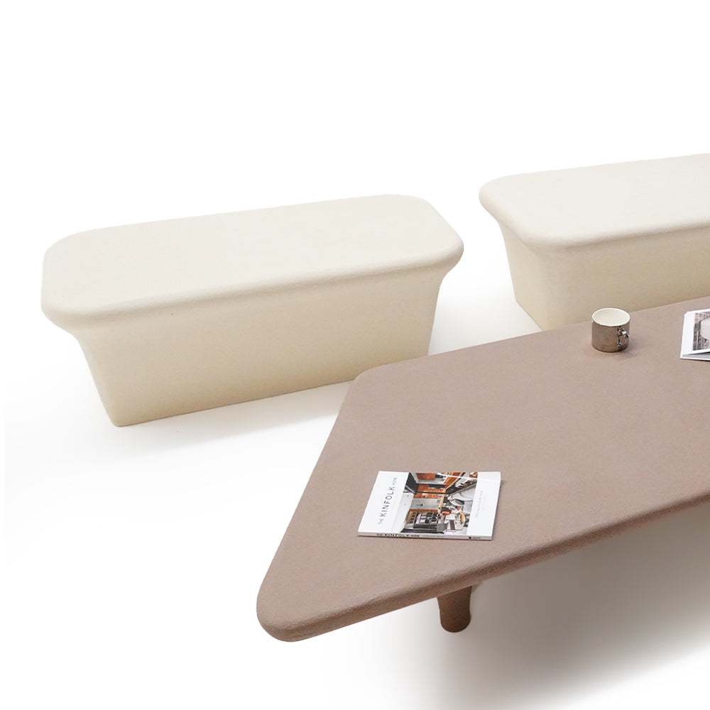 Beige outdoor and indoor bench XK-8172B by BEACON (HWDG), featuring a sturdy wooden design with a smooth finish.