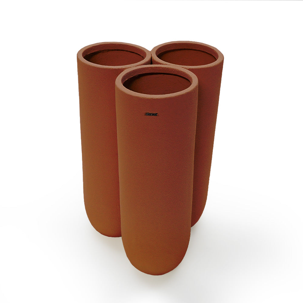 BEACON clay planter box XK-0006 for outdoor and indoor use, stylish and durable ceramic container with plant arrangement.