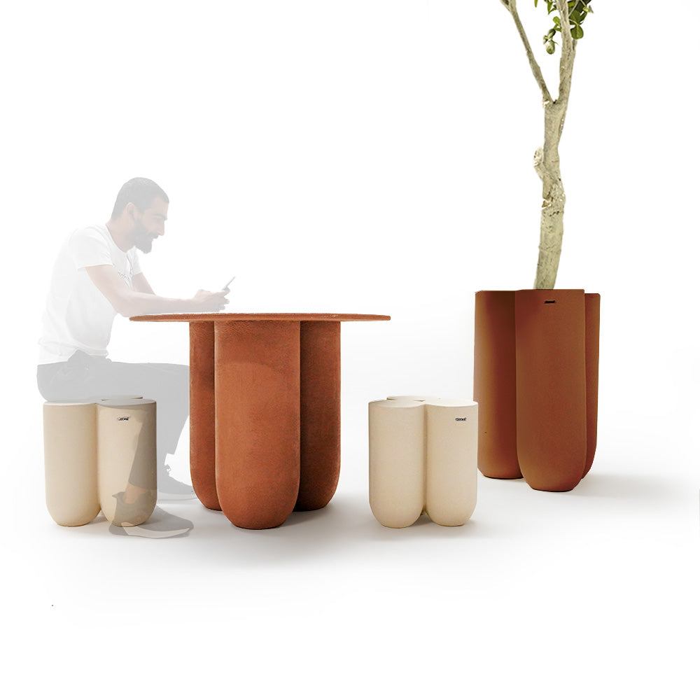 Outdoor and indoor clay planter box by BEACON, featuring a sturdy rectangular design for versatile garden or home use.