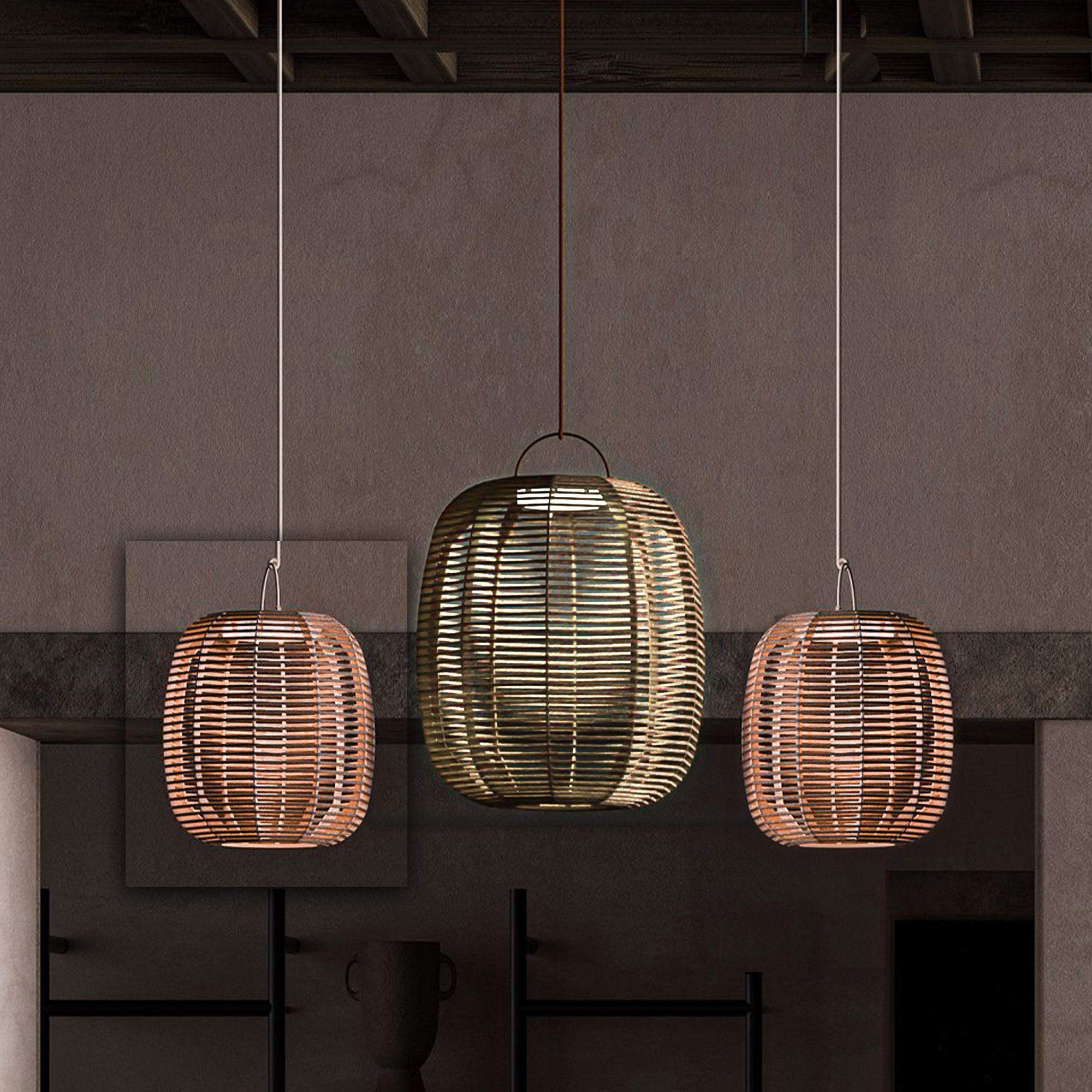 Core Outdoor Solar Lamp With Orange Rope 29*45CM - AH2018A117ROP -  Smart Outdoors - ebarza Furniture UAE | Shop Modern Furniture in Abu Dhabi & Dubai - مفروشات ايبازرا في الامارات | تسوق اثاث عصري وديكورات مميزة في دبي وابوظبي