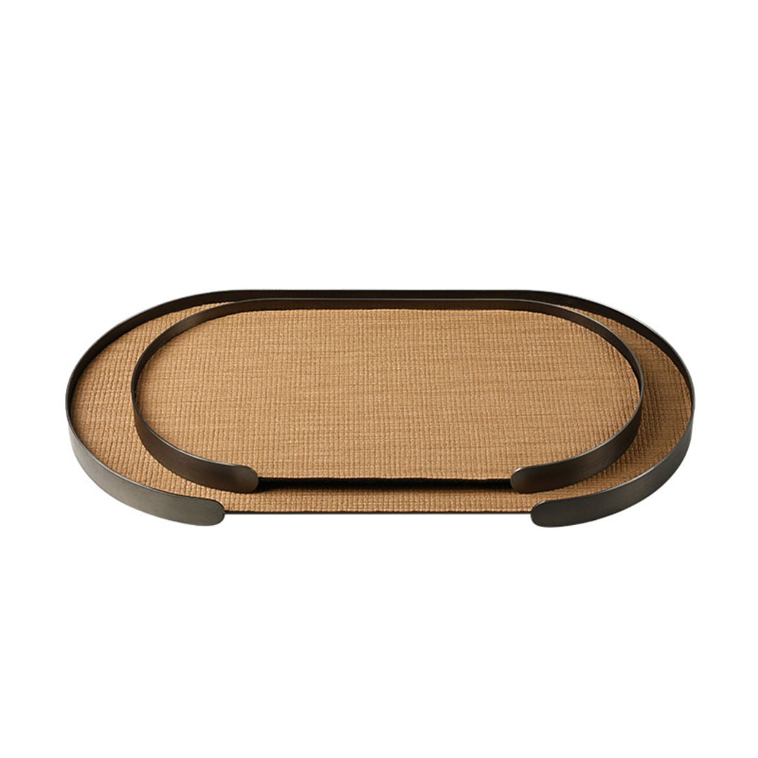 Oval BEACON coffee tray, model FC-W25002A, with a smooth surface and elegant design, perfect for serving beverages.