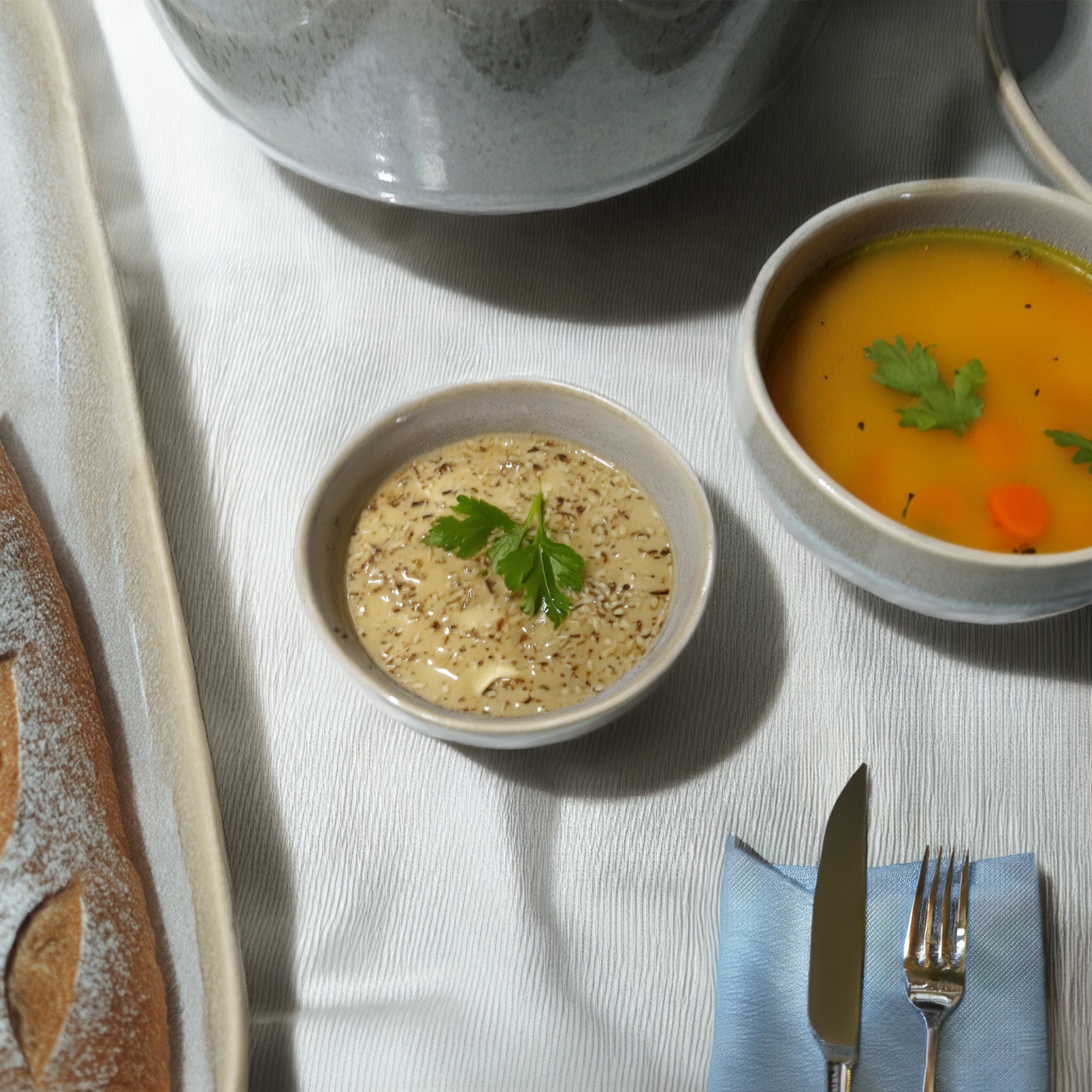 Gray Passifoy bowl by Beacon, ceramic bowl with smooth finish, ideal for serving or display.
