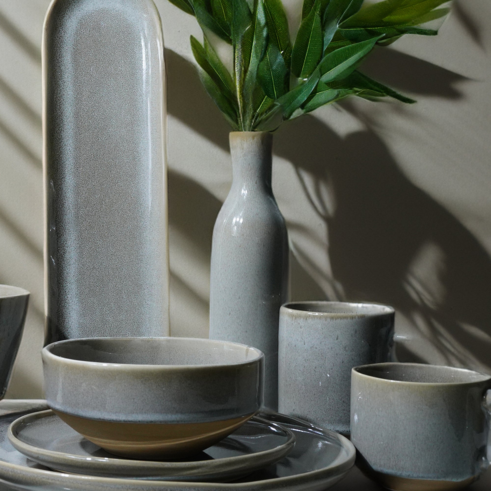 Grey Passifoy vase by BEACON, HZ4027, featuring a sleek, modern design ideal for home decor.