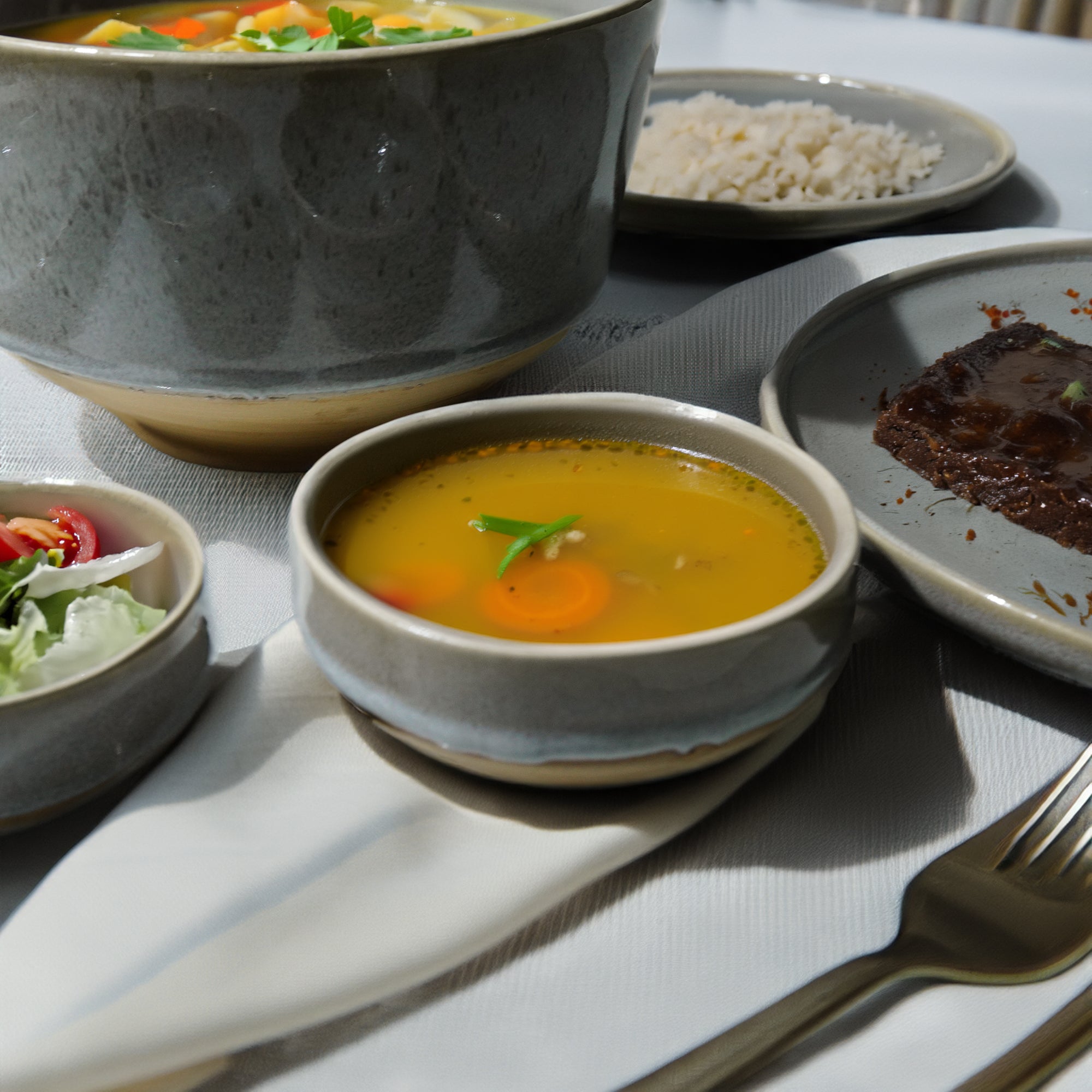 Gray Passifoy serving dish by BEACON, featuring a sleek bowl design perfect for serving salads, snacks, or appetizers.
