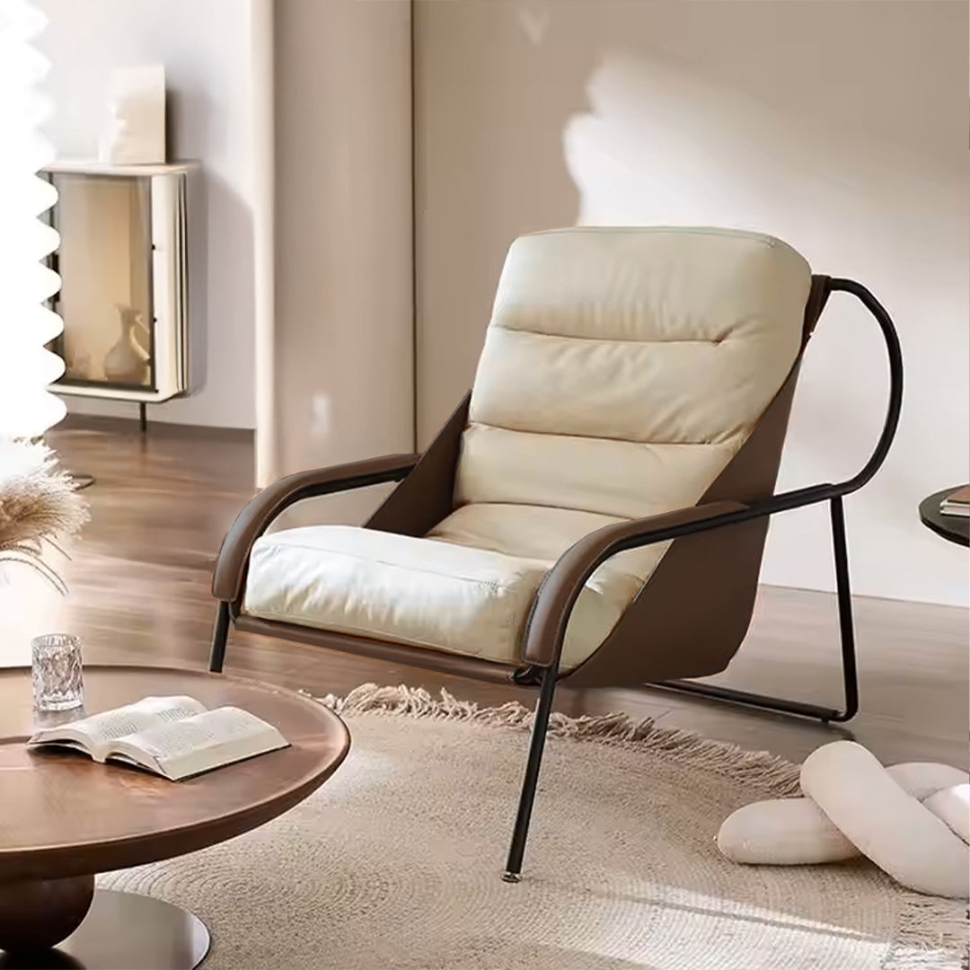 Pavia Lounge Chair LC042-Beige -  Lounge Chairs - ebarza Furniture UAE | Shop Modern Furniture in Abu Dhabi & Dubai - مفروشات ايبازرا في الامارات | تسوق اثاث عصري وديكورات مميزة في دبي وابوظبي